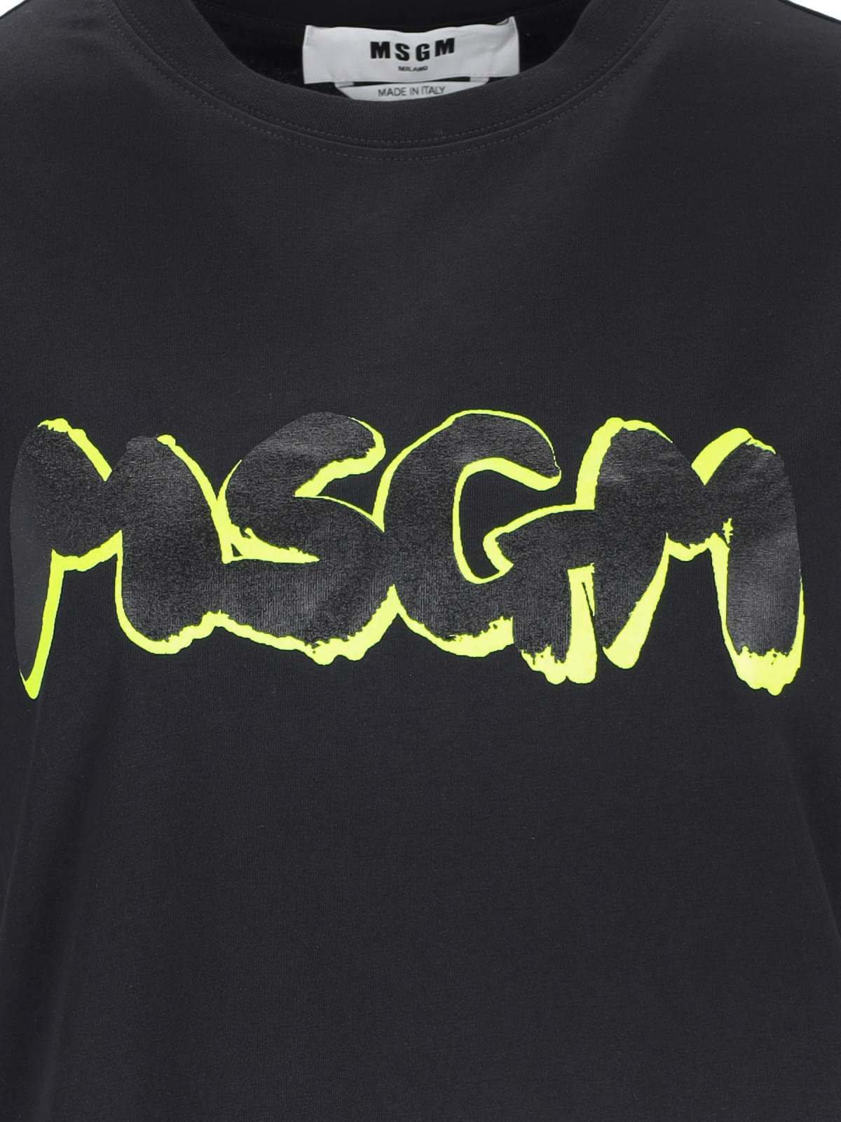 Shop Msgm T-shirt Logo  In Black