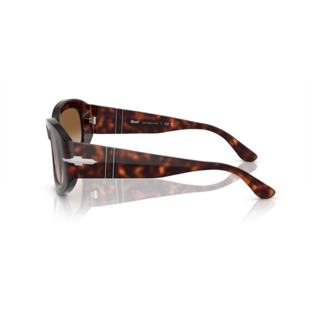 Shop Persol Oval Frame Sunglasses In 24/51