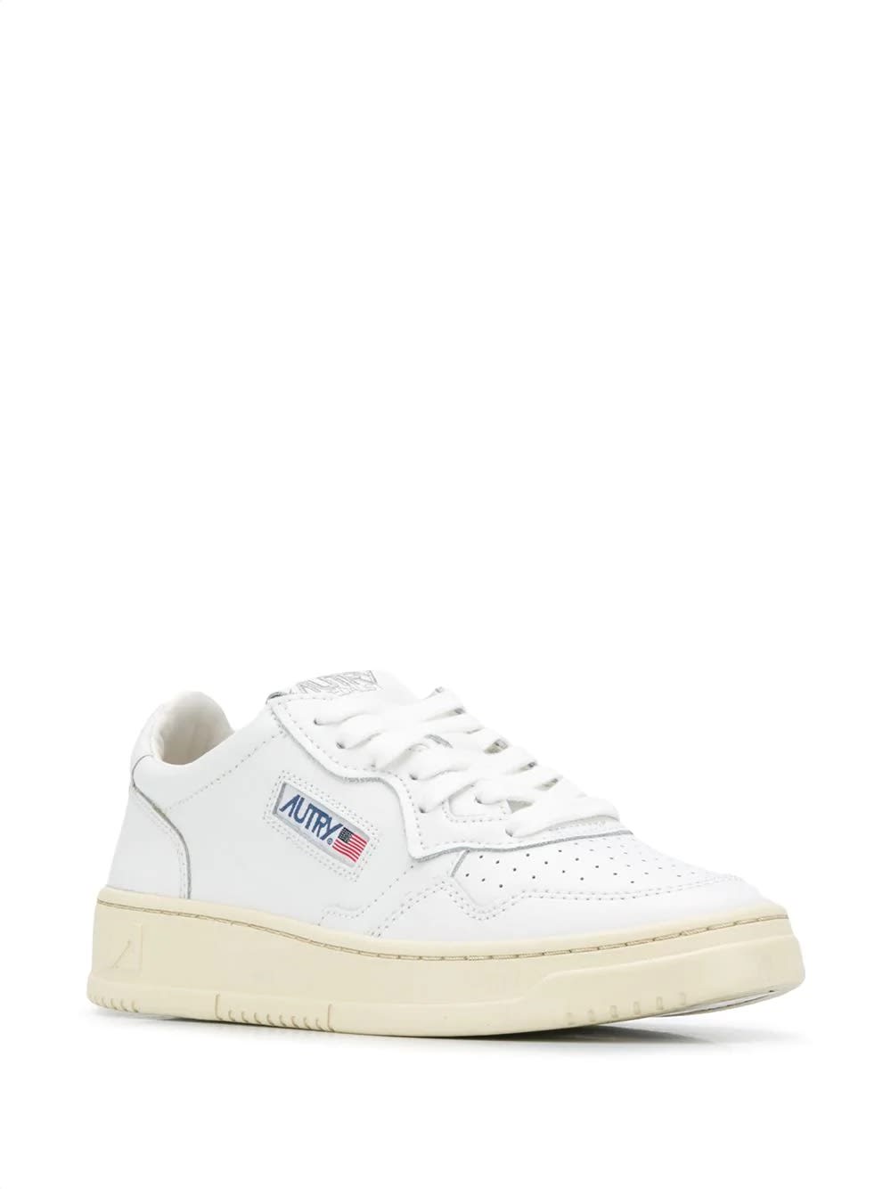 Shop Autry Medalist Low Sneakers In White Leather