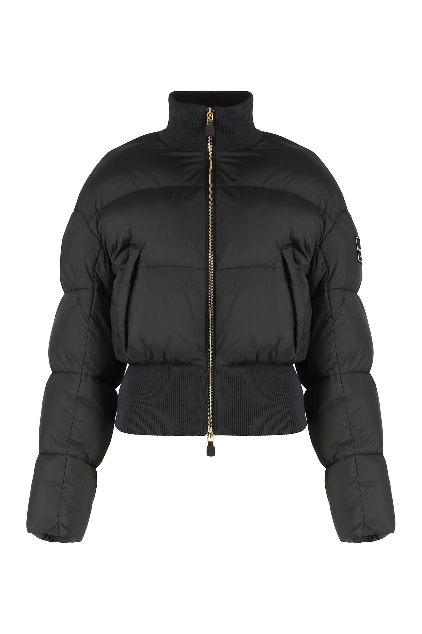 Elisabetta Franchi Technical Fabric Duvet In Black