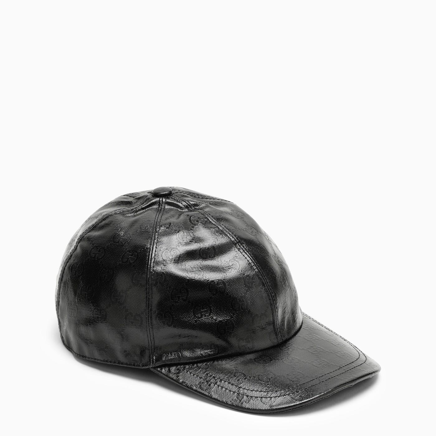 Shop Gucci Black Hat With All-over Logo