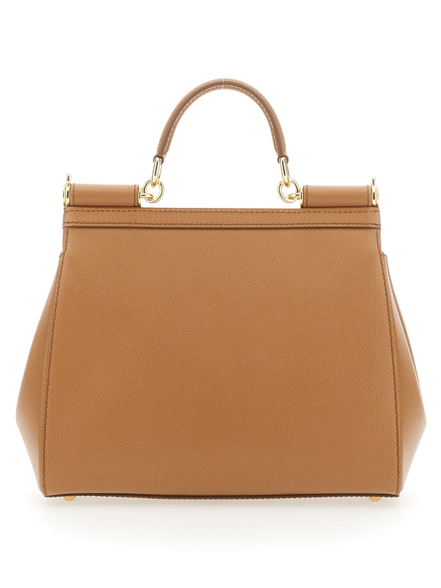 Shop Dolce & Gabbana Large Sicily Bag In Beige