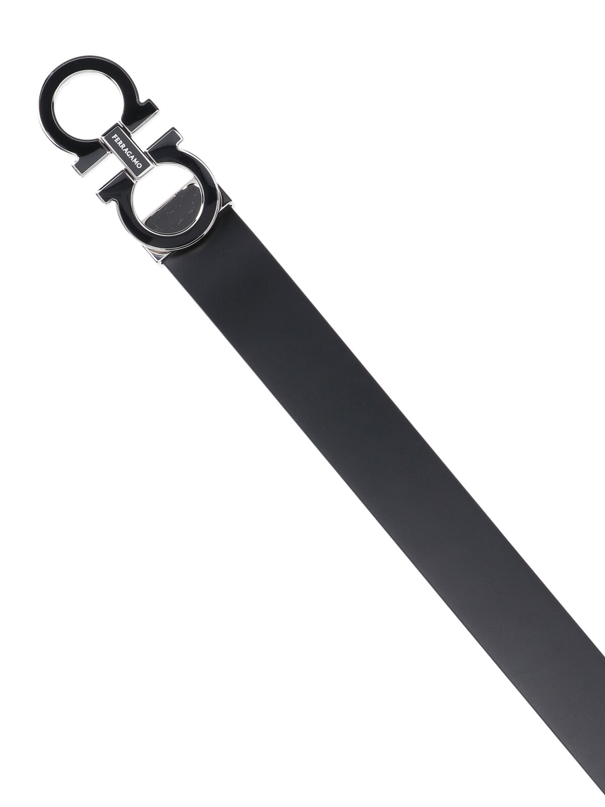 Shop Ferragamo Gancini Reversible Belt In Black