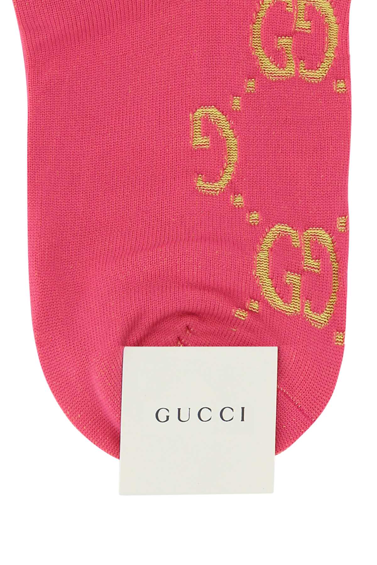 Shop Gucci Embroidered Nylon Socks In 5575