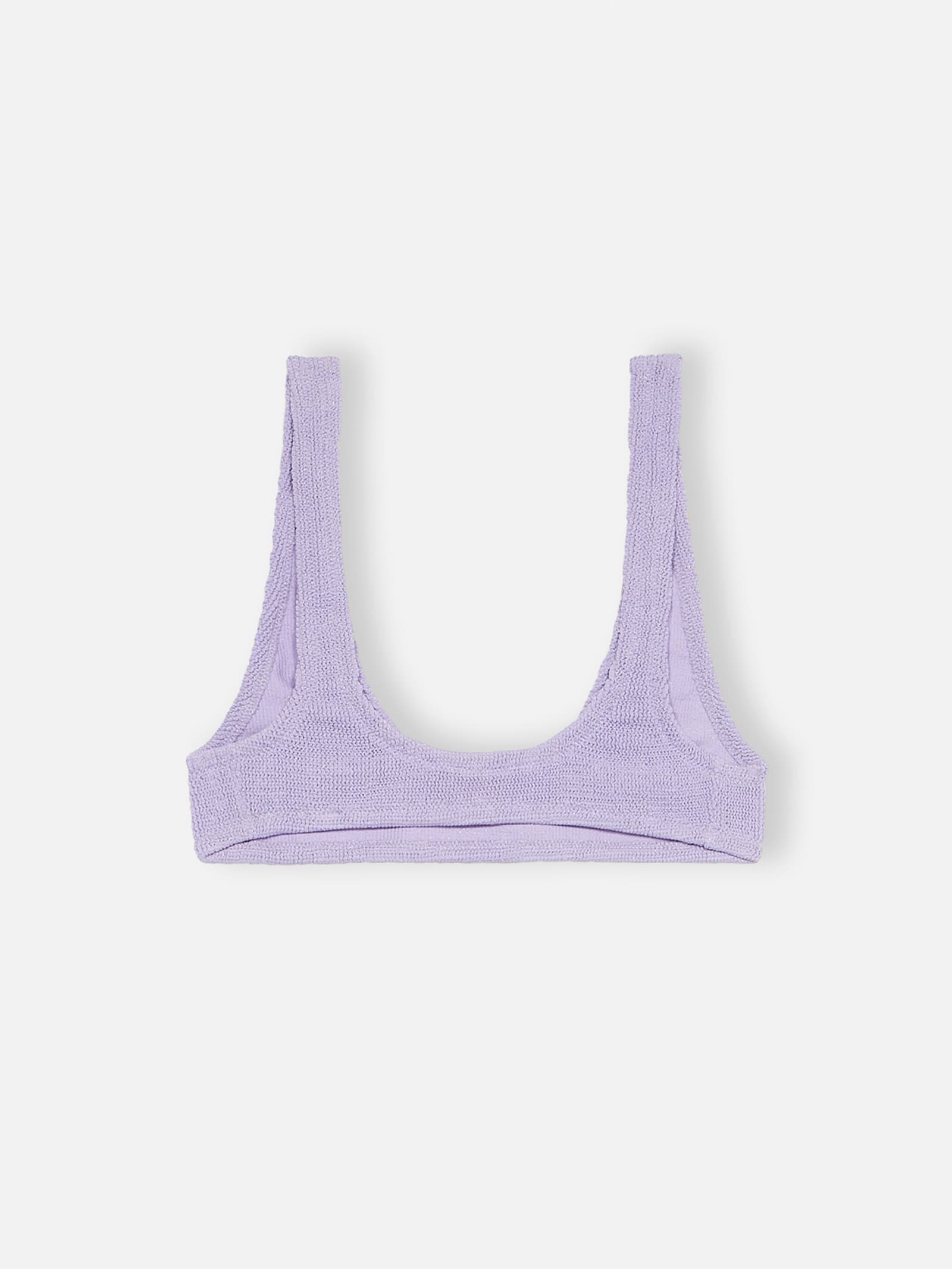 MC2 SAINT BARTH WOMAN LILAC LUREX TINY CRINKLE BRALETTE PAMY