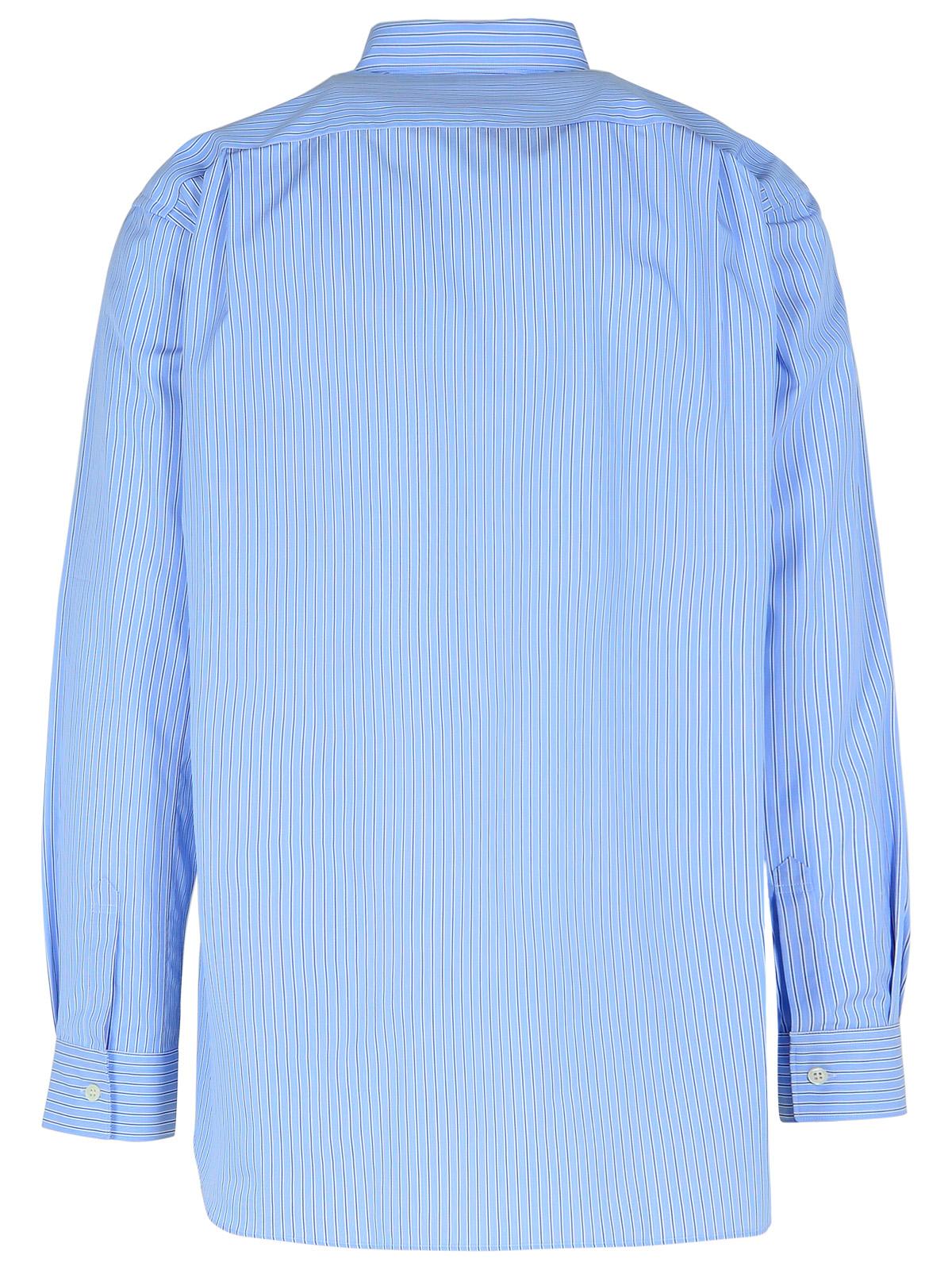 Shop Comme Des Garçons Shirt Light Blue Cotton Shirt