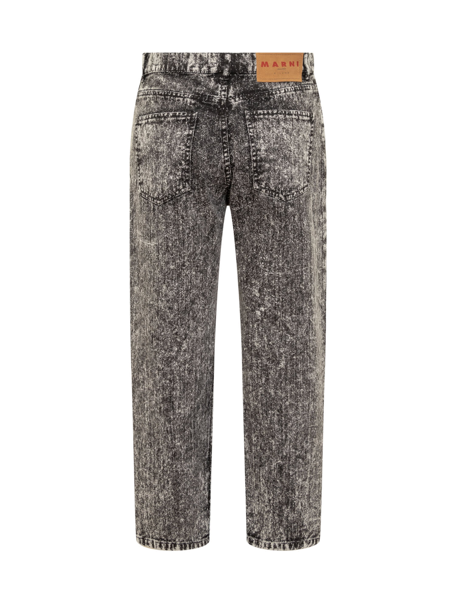 Shop Marni Wide Jeans In Vunica