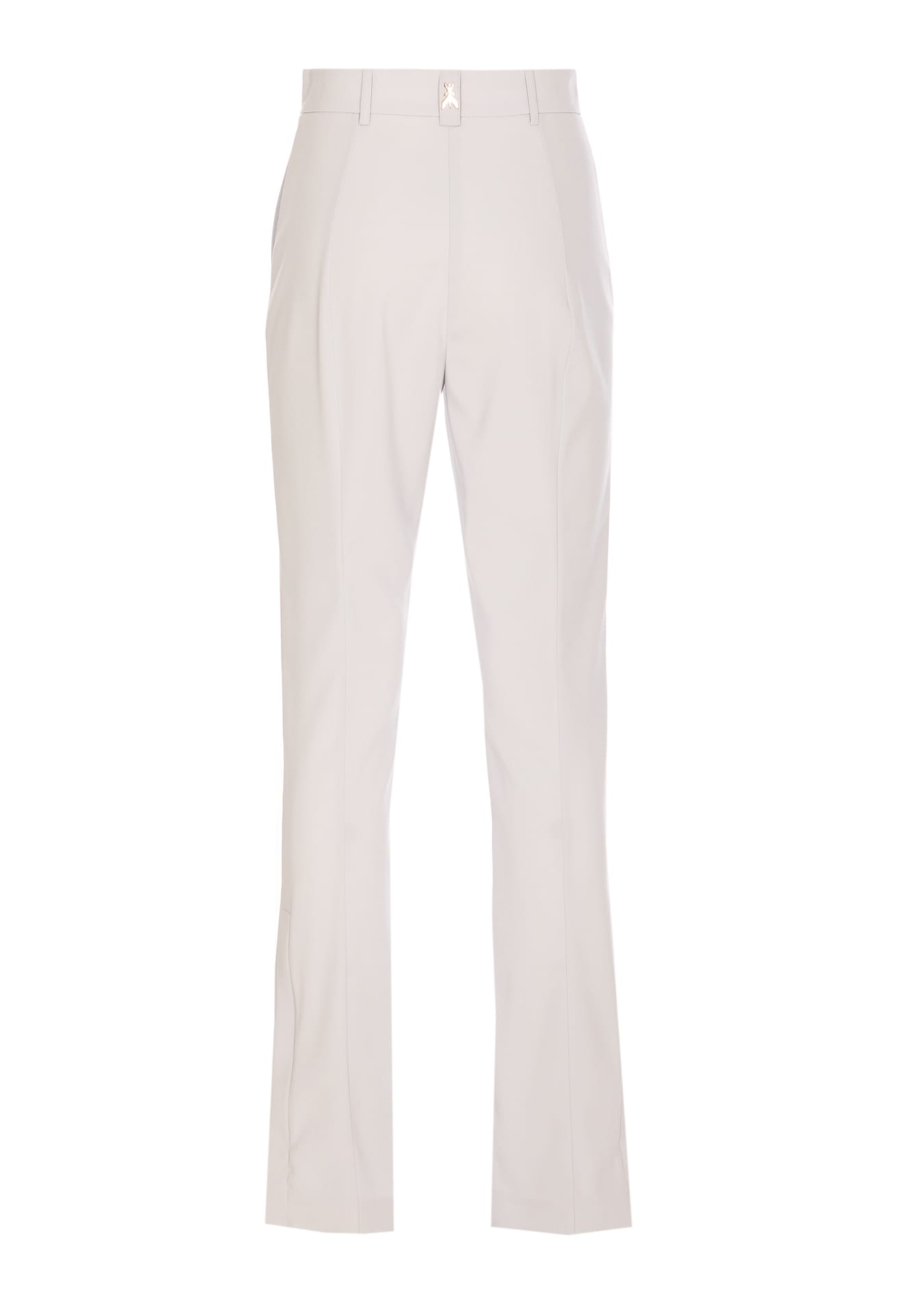 Patrizia Pepe Logo-plaque Trousers In White