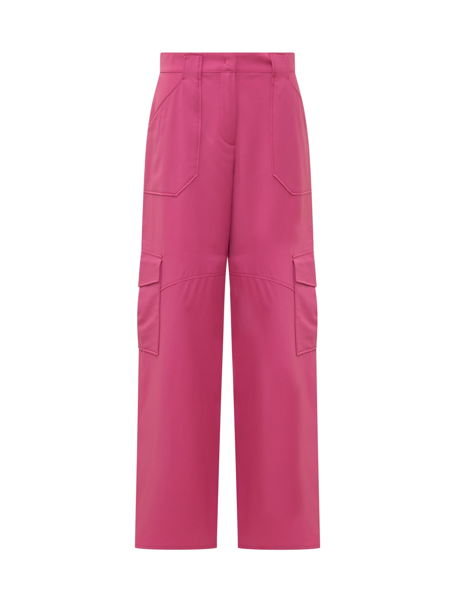 Shop Fabiana Filippi Trousers In Fucsia