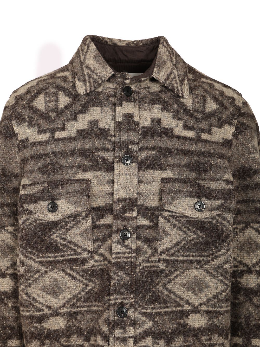 Isabel Marant Kervon Jacket Dark Brown In Multi