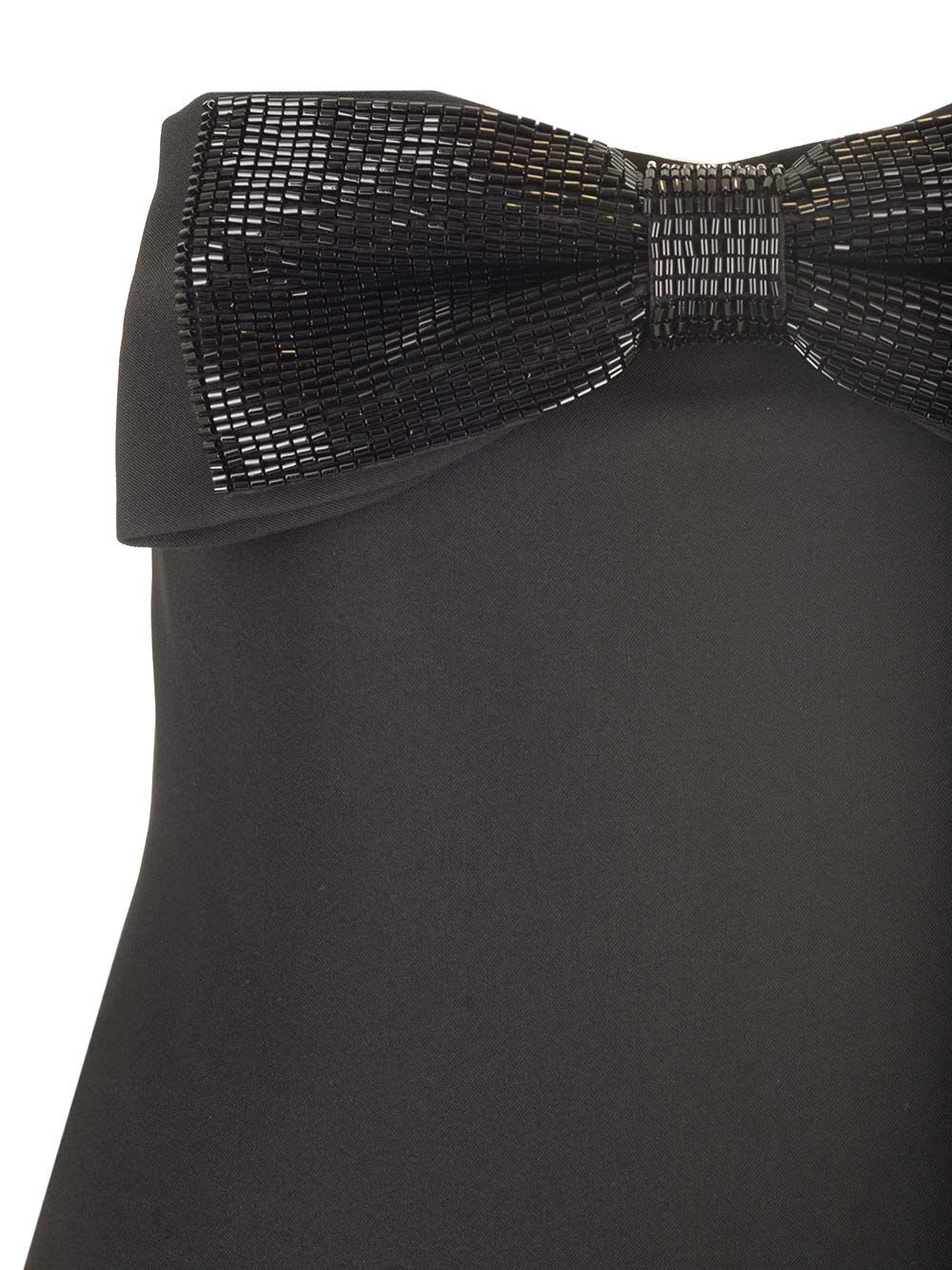 Self-portrait Strapless Top With Bow In Black