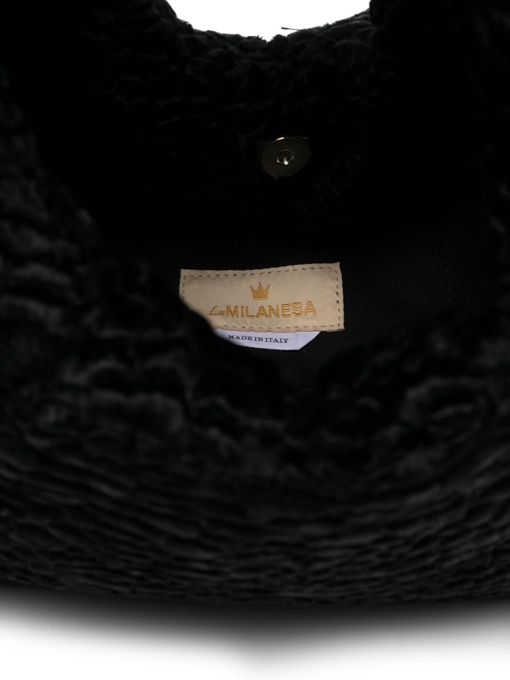 La Milanesa Medium Shoulder Bag Triangular Shape In Black