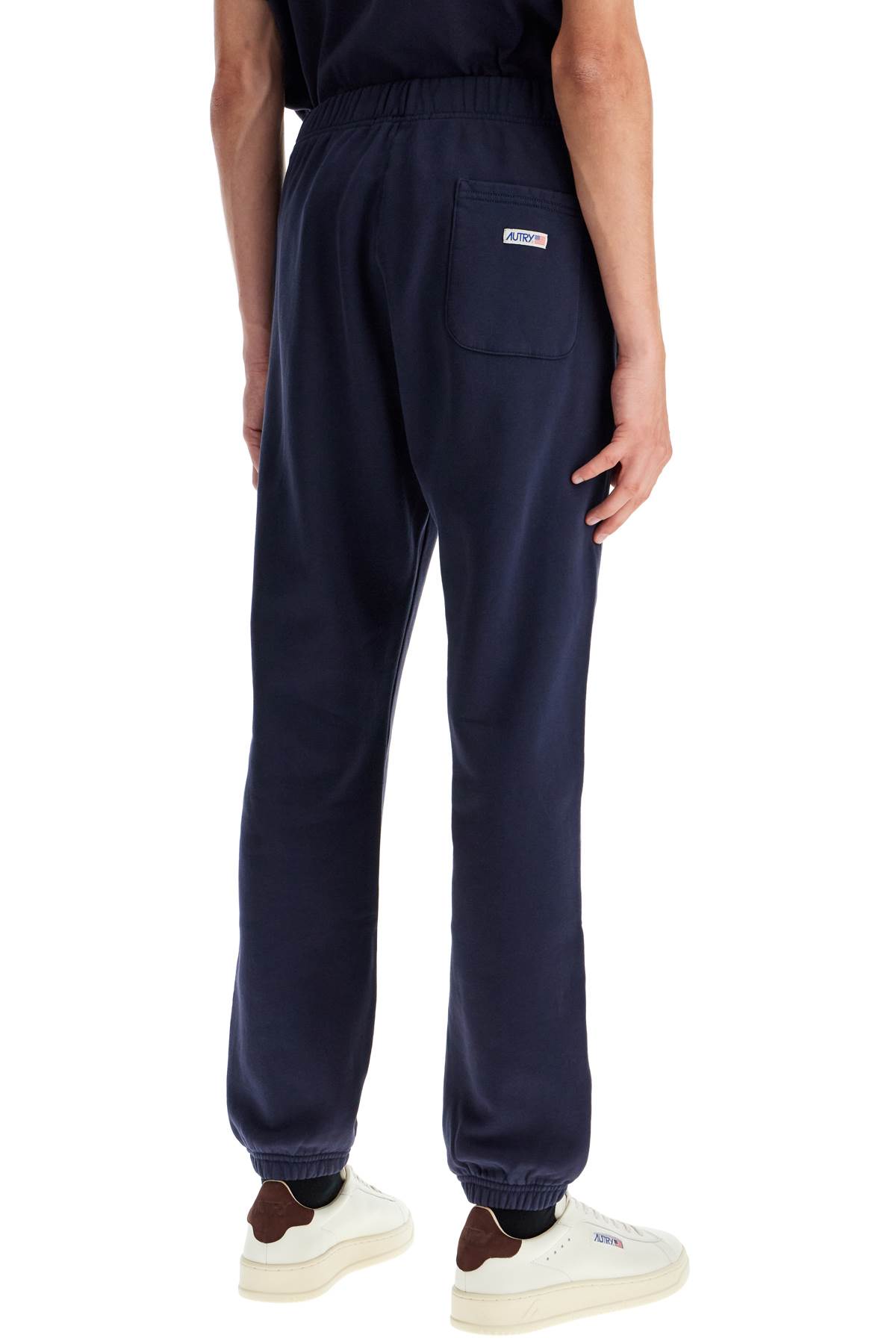 Autry Cotton Joggers With Logo In Blue (blue)