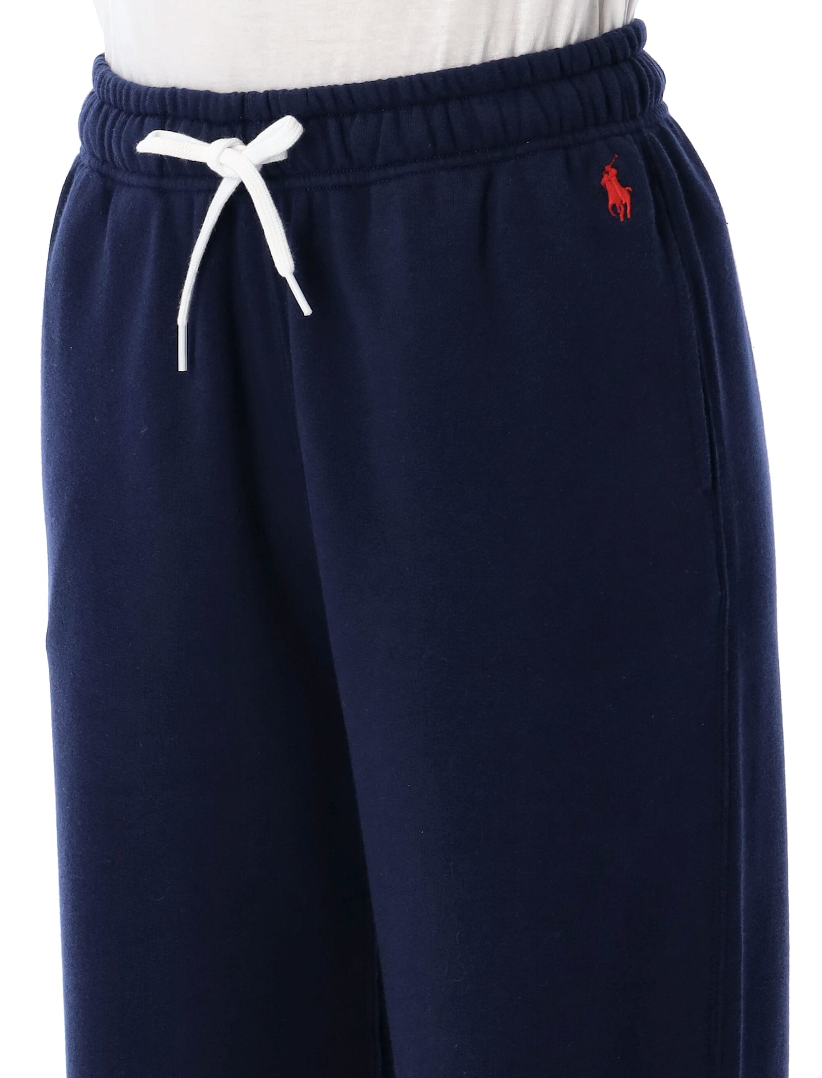 Polo Ralph Lauren Wide-leg Drawstring Track Pants In Blue