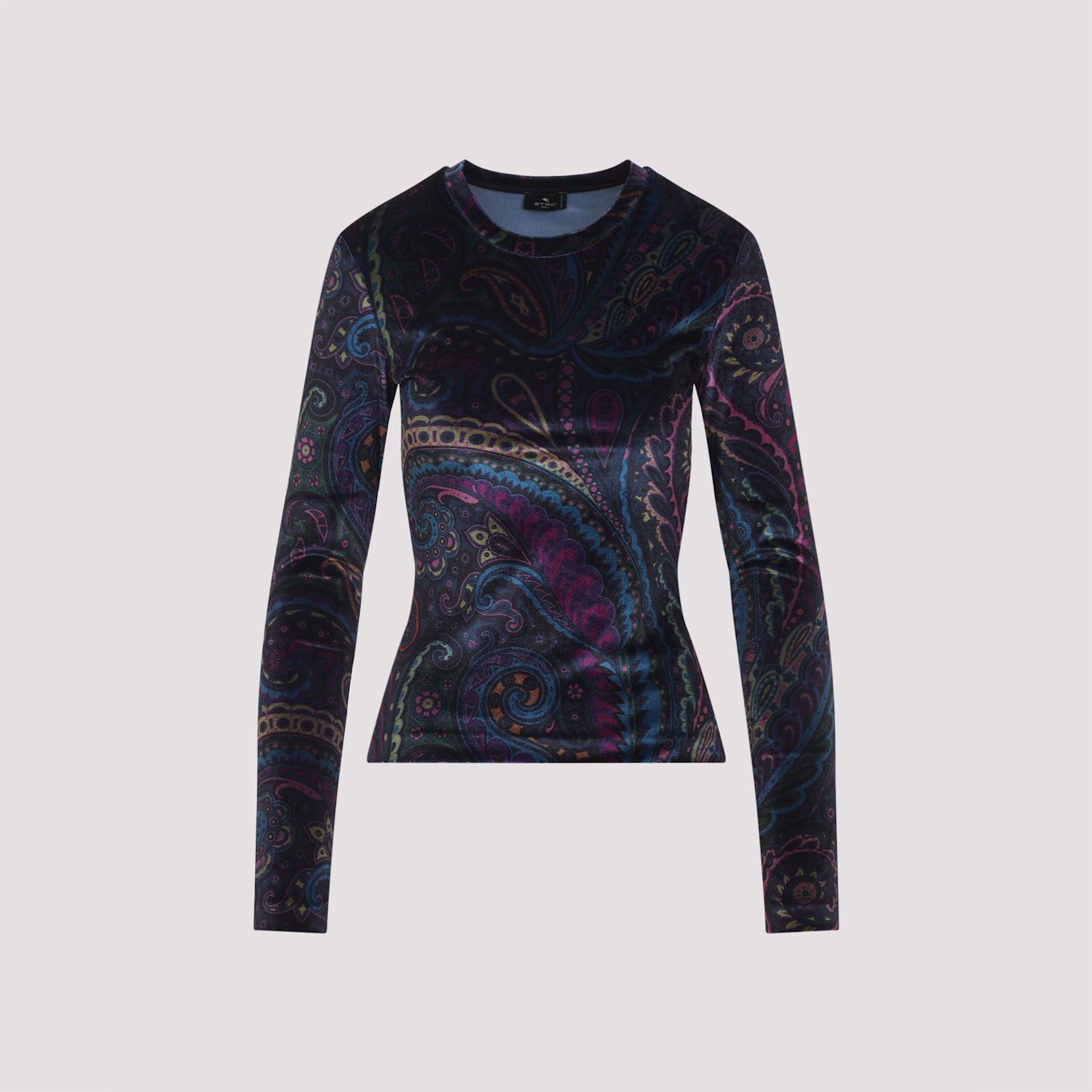 Etro Velvet Top In Blue