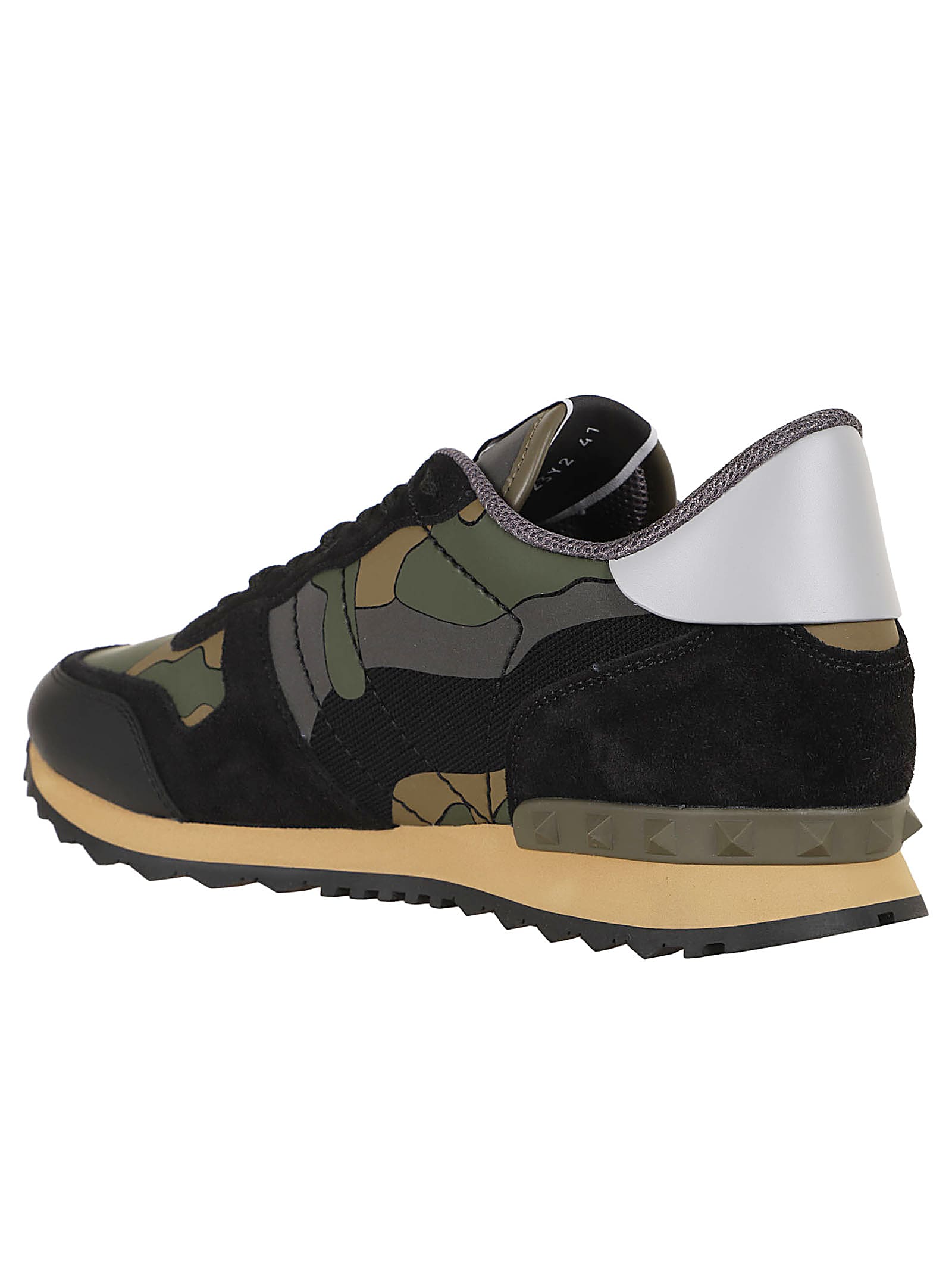 Shop Valentino Sneaker Rockrunner Camouflage In Zbl Nero Khaki Dkgrey Dan Ne Pg A Gre Ne B