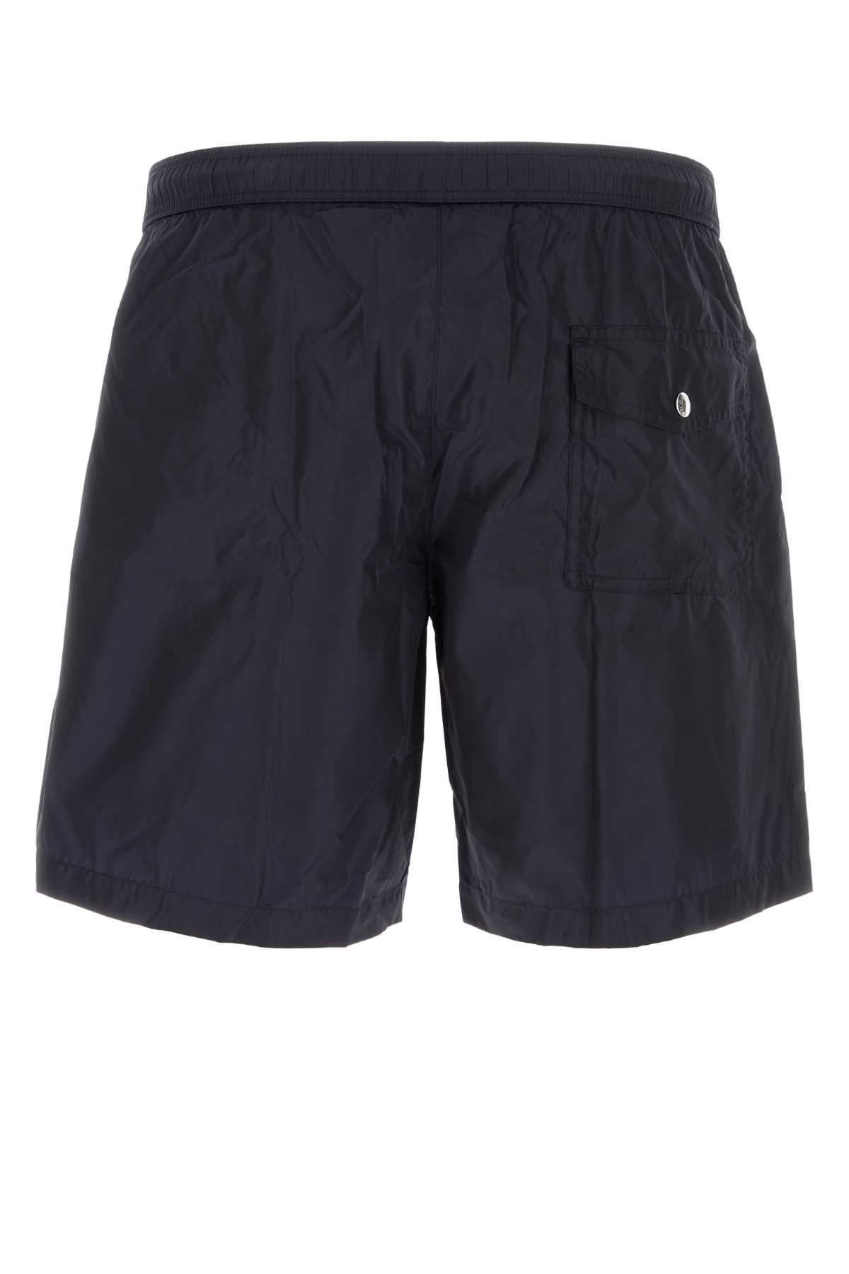 Shop Moncler Navy Blue Nylon Swimming Shorts In 778