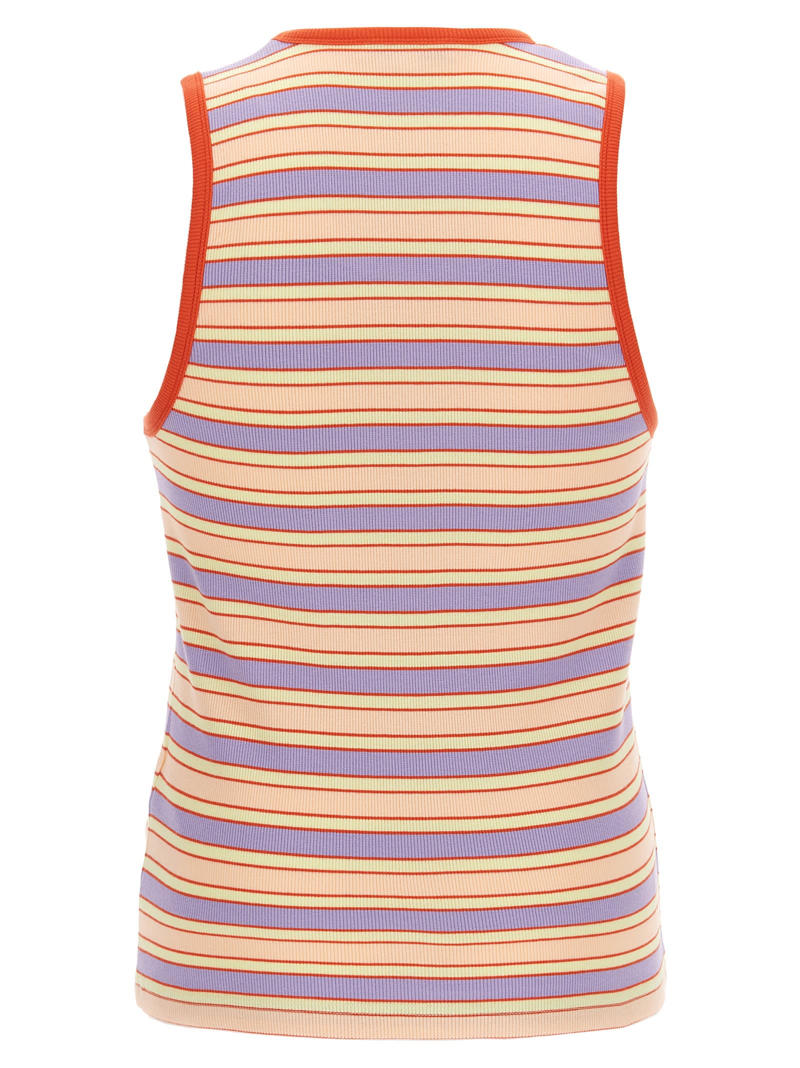 Jw Anderson J. W. Anderson Multicolored Striped Sleeveless Tank Top In Multicolor