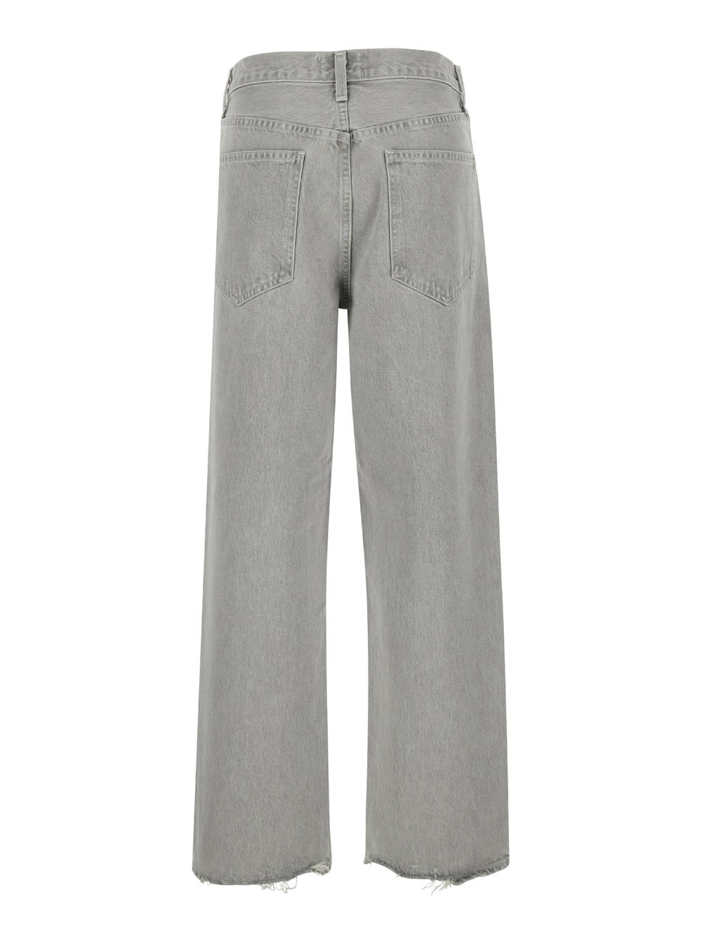 Shop Agolde Grey Jeans With Criss Cros Detail In Denim Woman