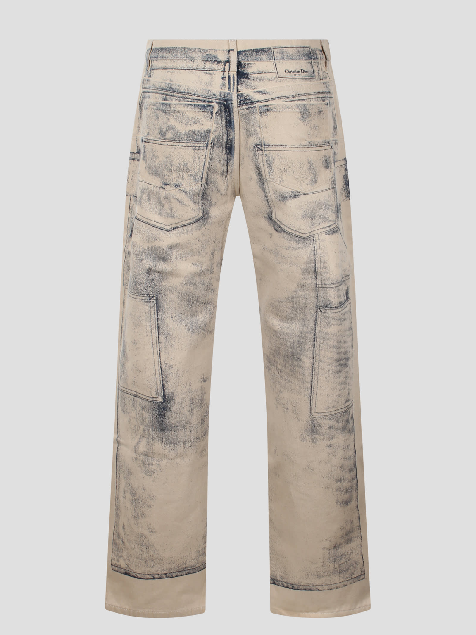 Shop Dior Carpenter-effect Heritage Jeans In Nude & Neutrals