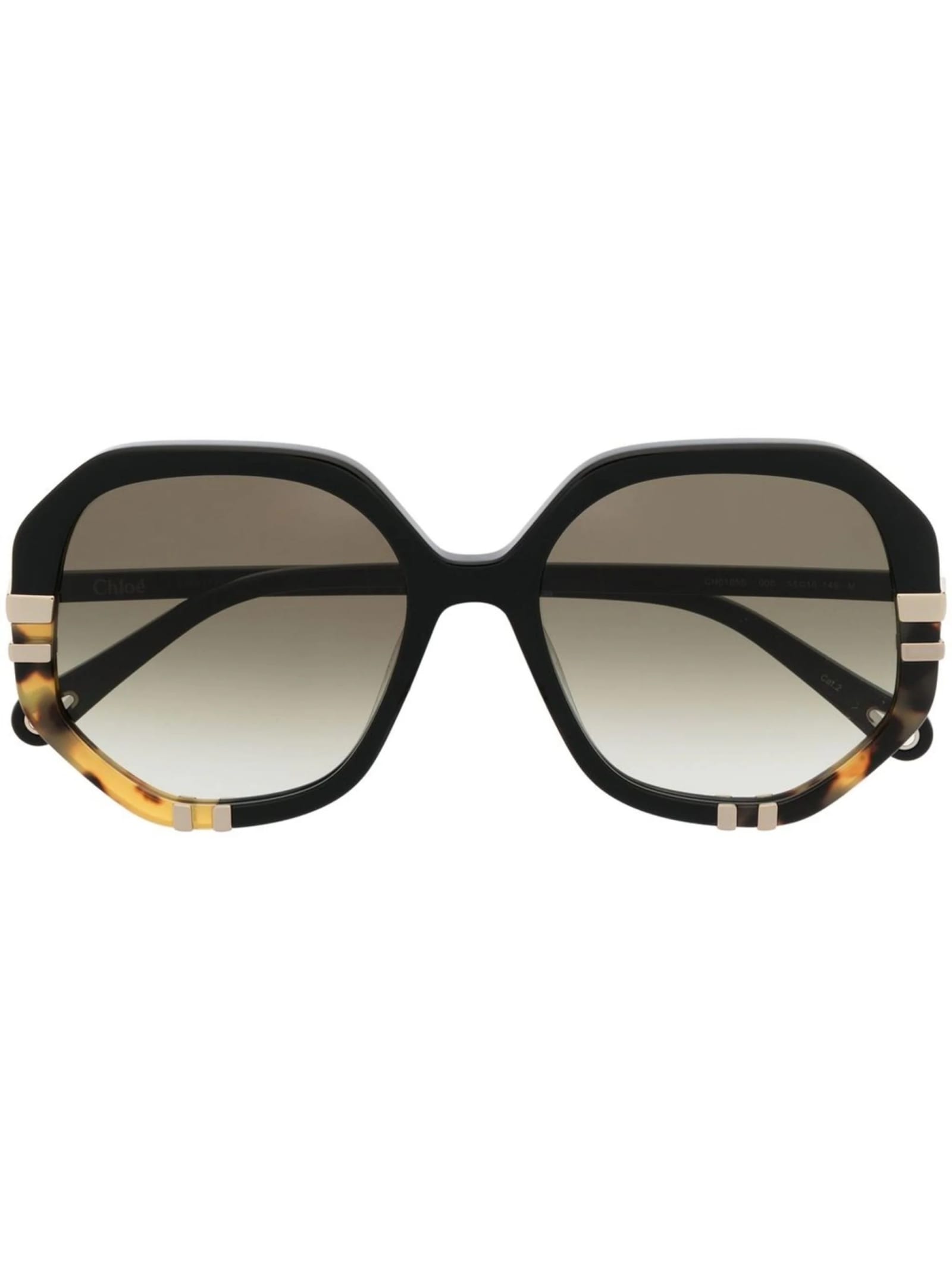 Chloé West Sunglasses In Black/green