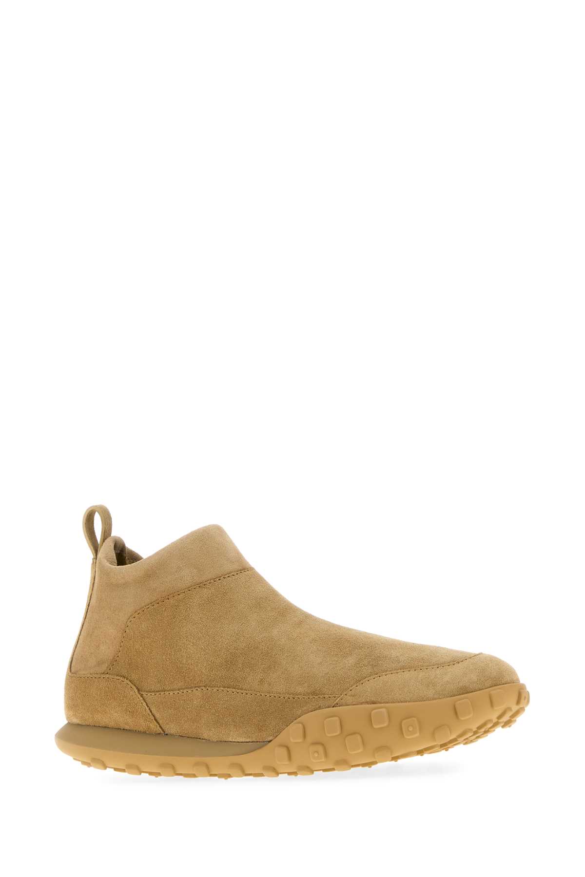 Jil Sander Camel Suede Moon Slip Ons In Neutral
