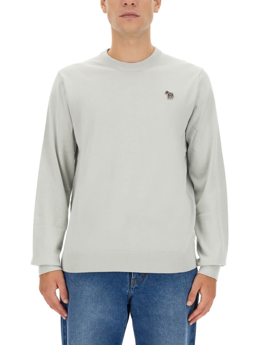Shop Ps By Paul Smith Zebra Patch Shirt In Grey