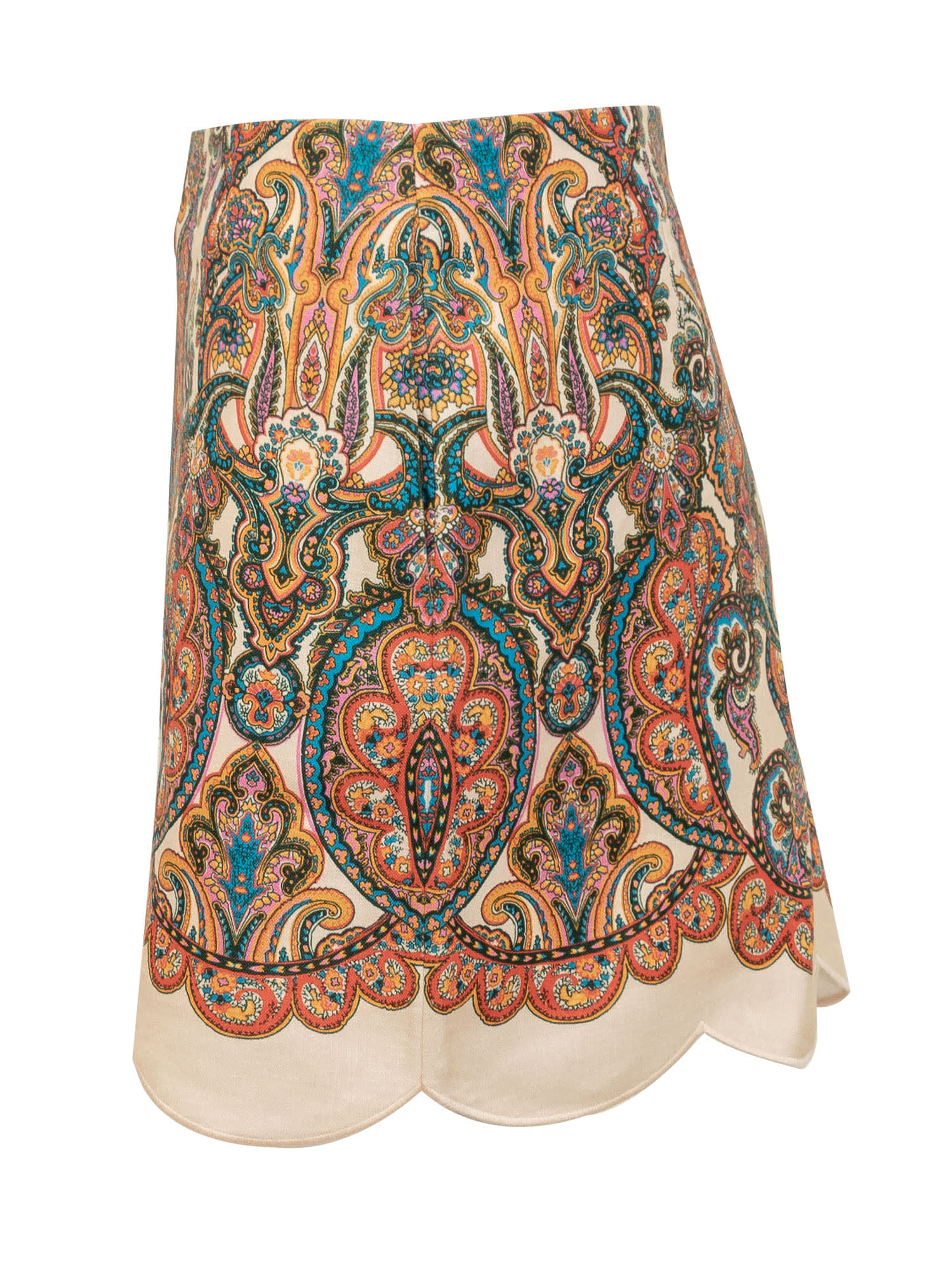 Shop Zimmermann Ottie Mini Skirt In Multi Paisley