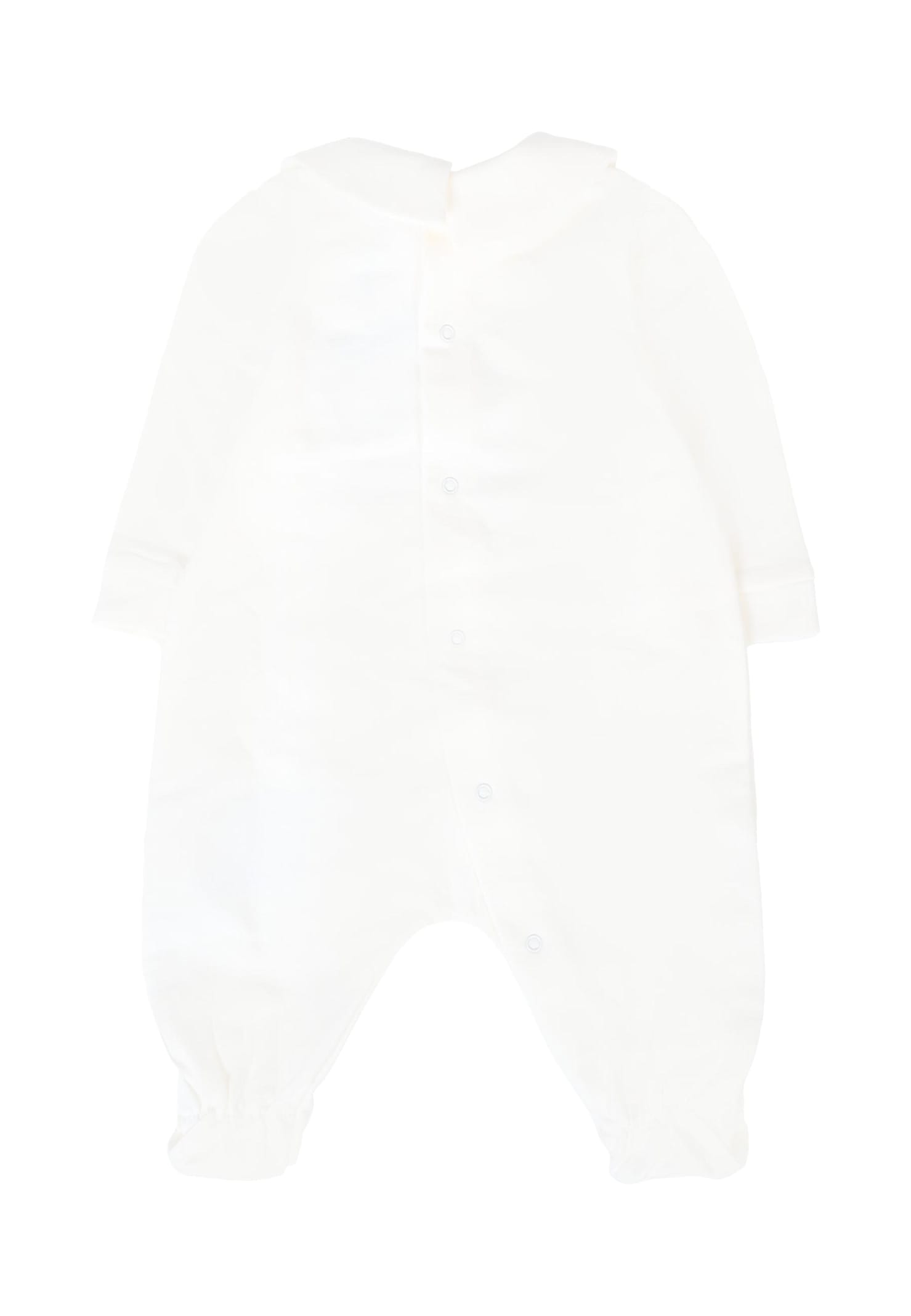 Moschino Ivory Set For Baby Girl With Teddy Bear In White