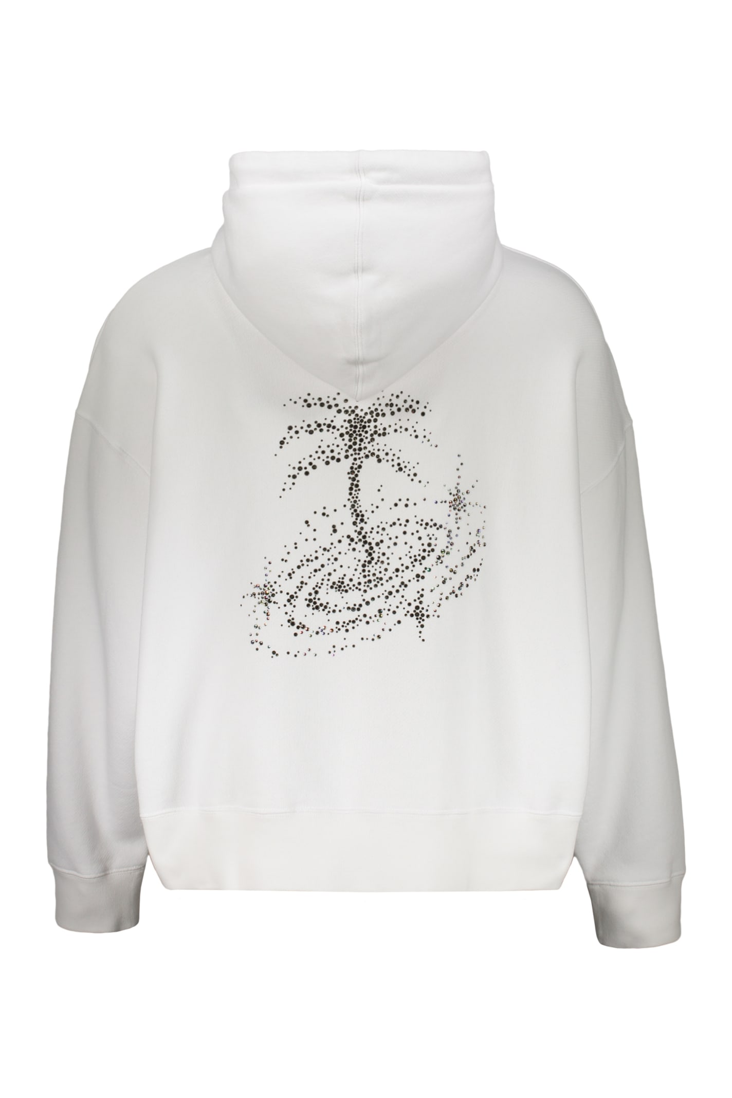 Shop Palm Angels Hooded Sweatshirt In White