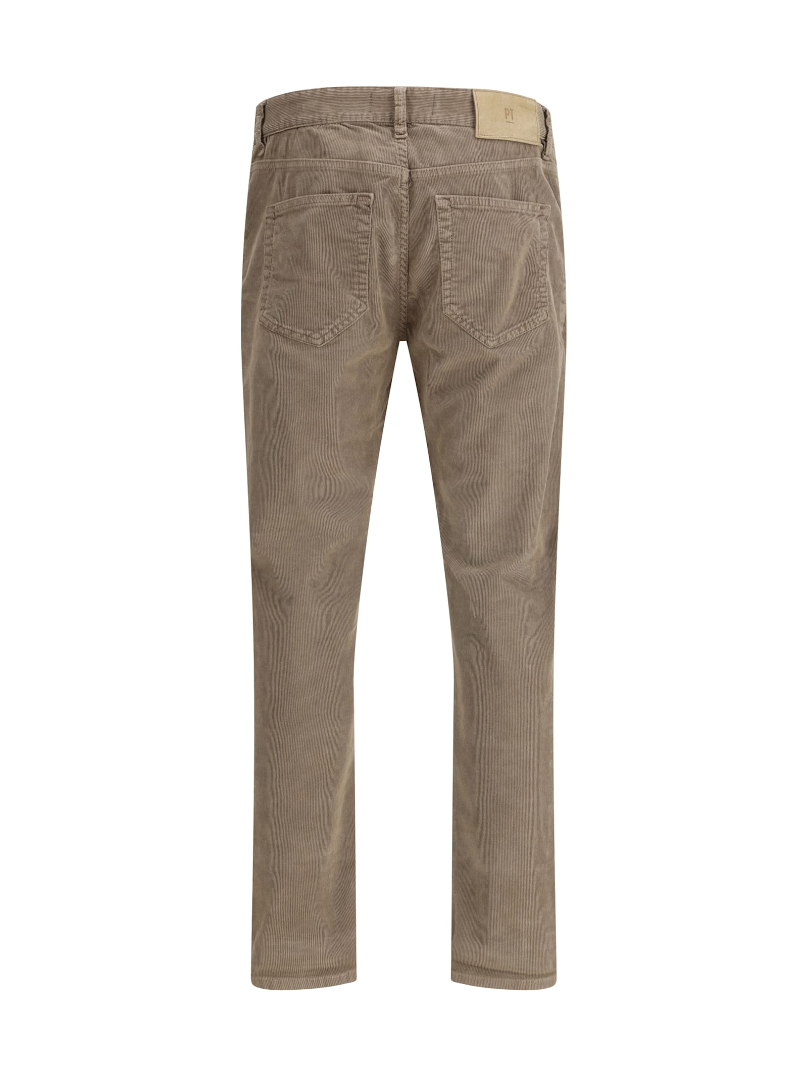 Pt Torino Corduroy Five-pocket Trousers In Brown
