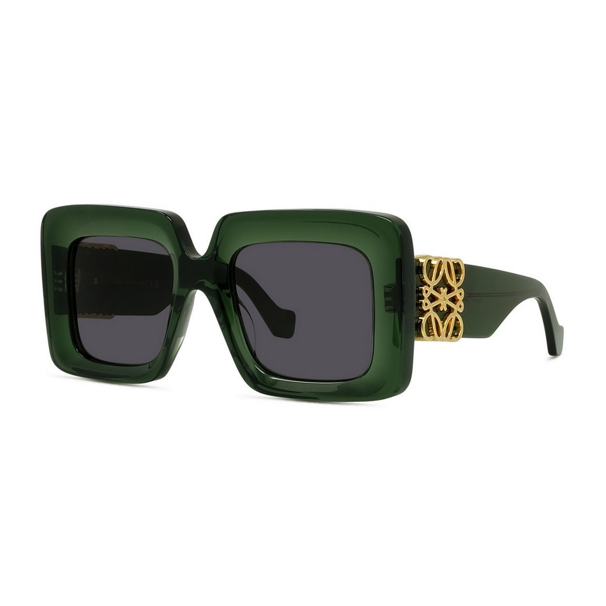 Loewe Anagram Oversized Square Acetate Sunglasses In Green