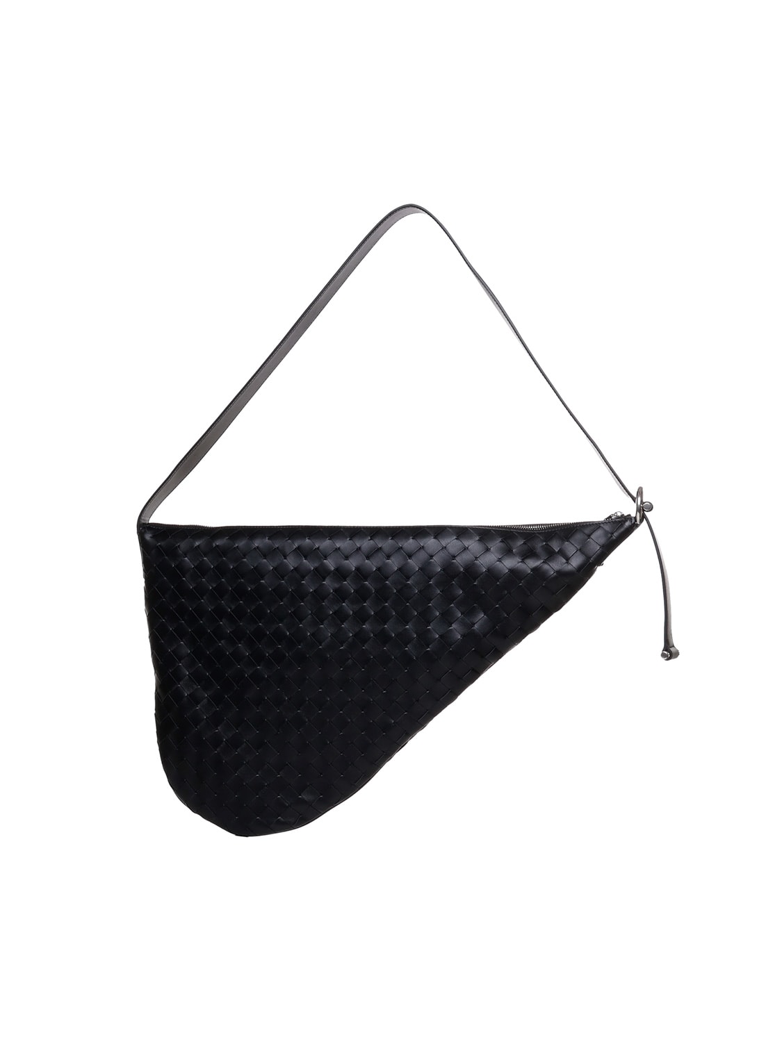 Shop Bottega Veneta Virgule Bag In Calfskin In Black