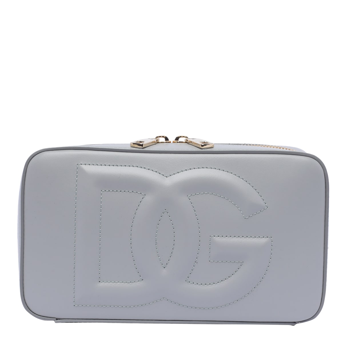 Shop Dolce & Gabbana Dg Logo Crossbody Bag In Grey