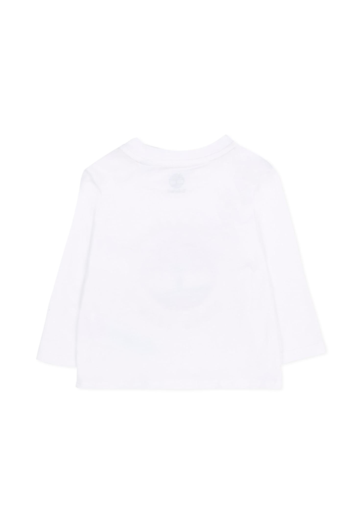 Timberland White T-shirt For Baby Boy With Logo In White