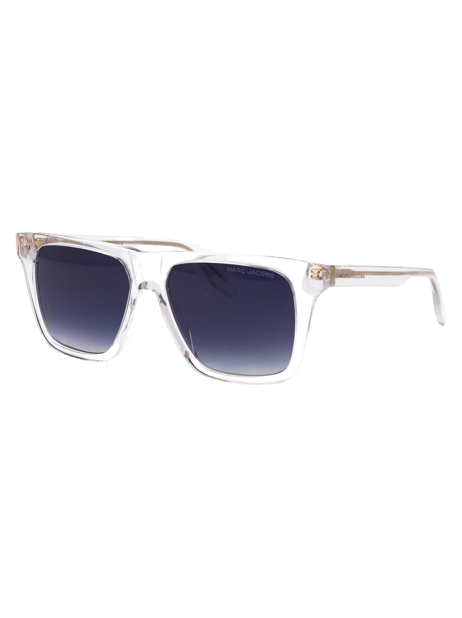 Marc Jacobs Crystal Acetate Sunglasses In White