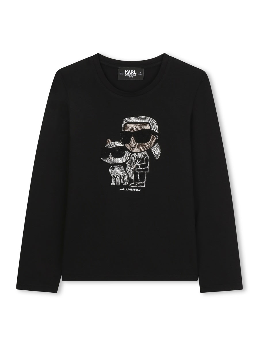 Karl Lagerfeld T-shirt With Logo In Black