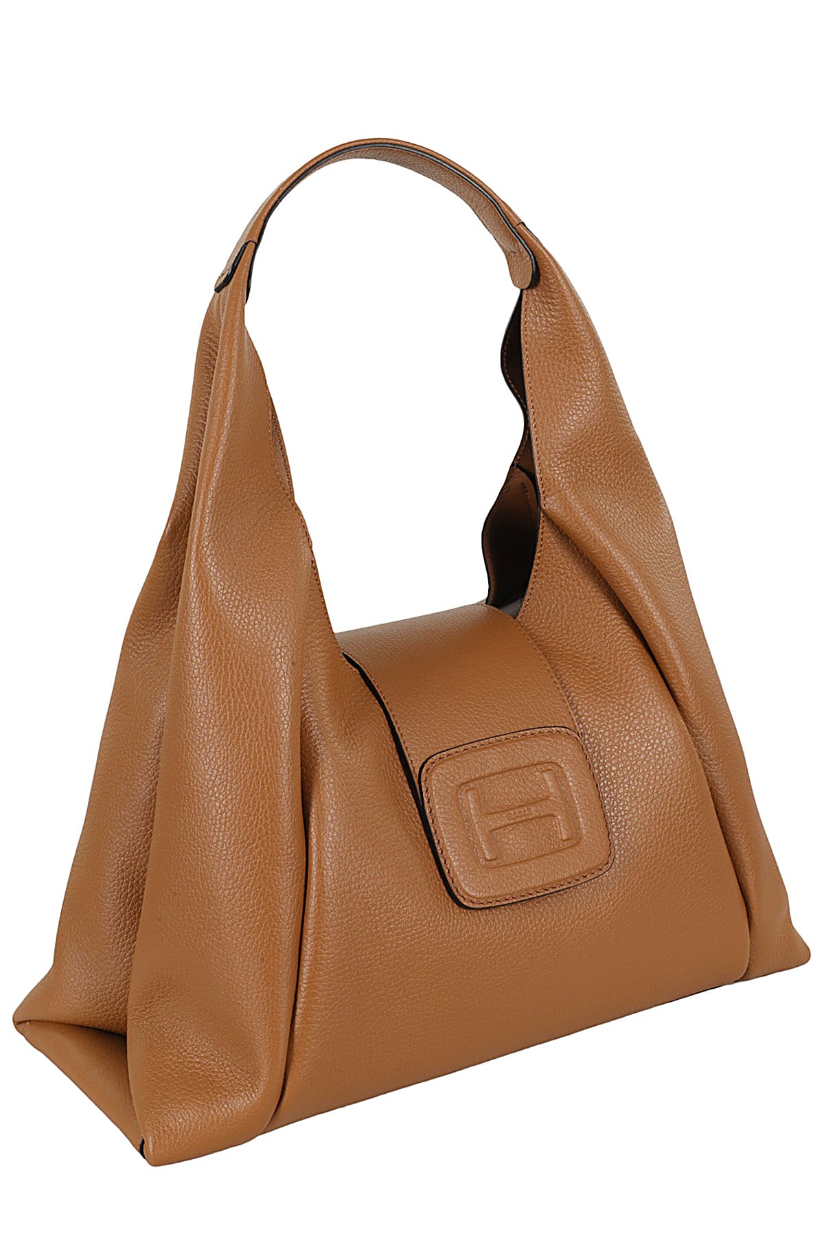 Shop Hogan H Bag Hobo Sacca Media H Embossed In Cognac Scuro