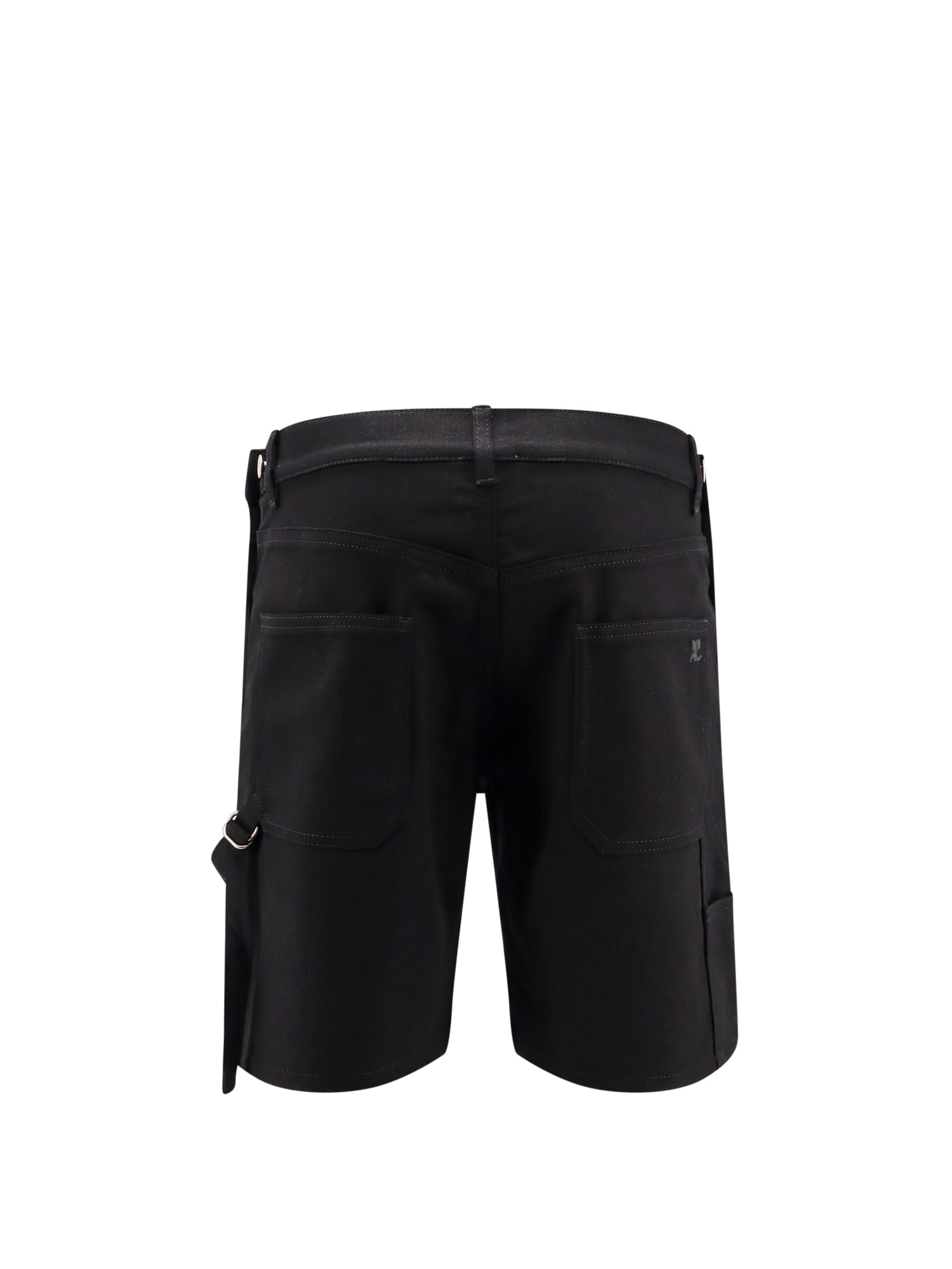 Shop Courrèges Bermuda Shorts In Black