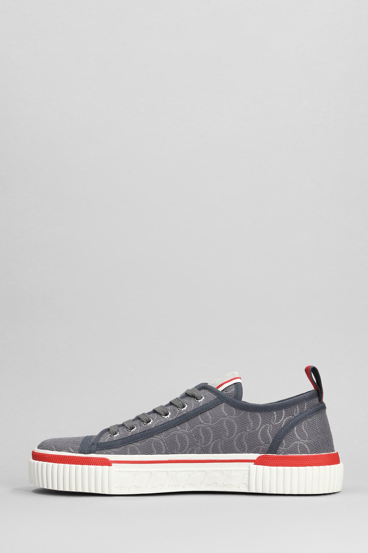 Shop Christian Louboutin Pedro Junior Sneakers In Blue Cotton