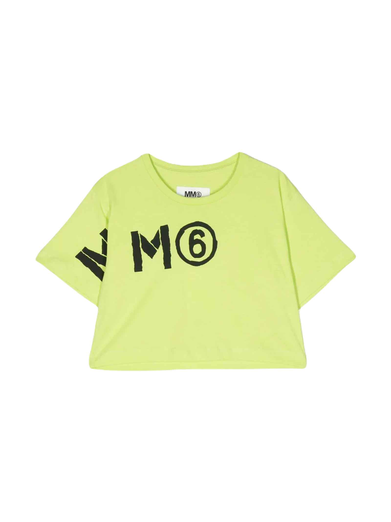Mm6 Maison Margiela Kids' Green T-shirt Unisex In Verde