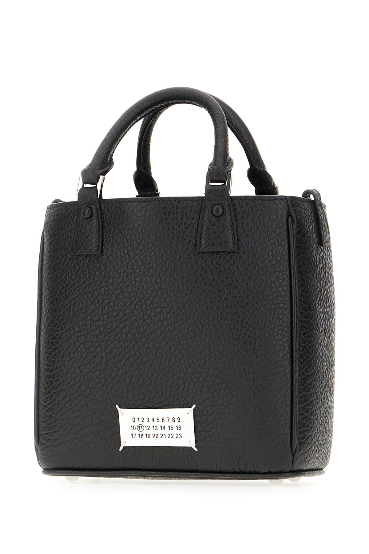 Shop Maison Margiela Black Leather 5ac Handbag