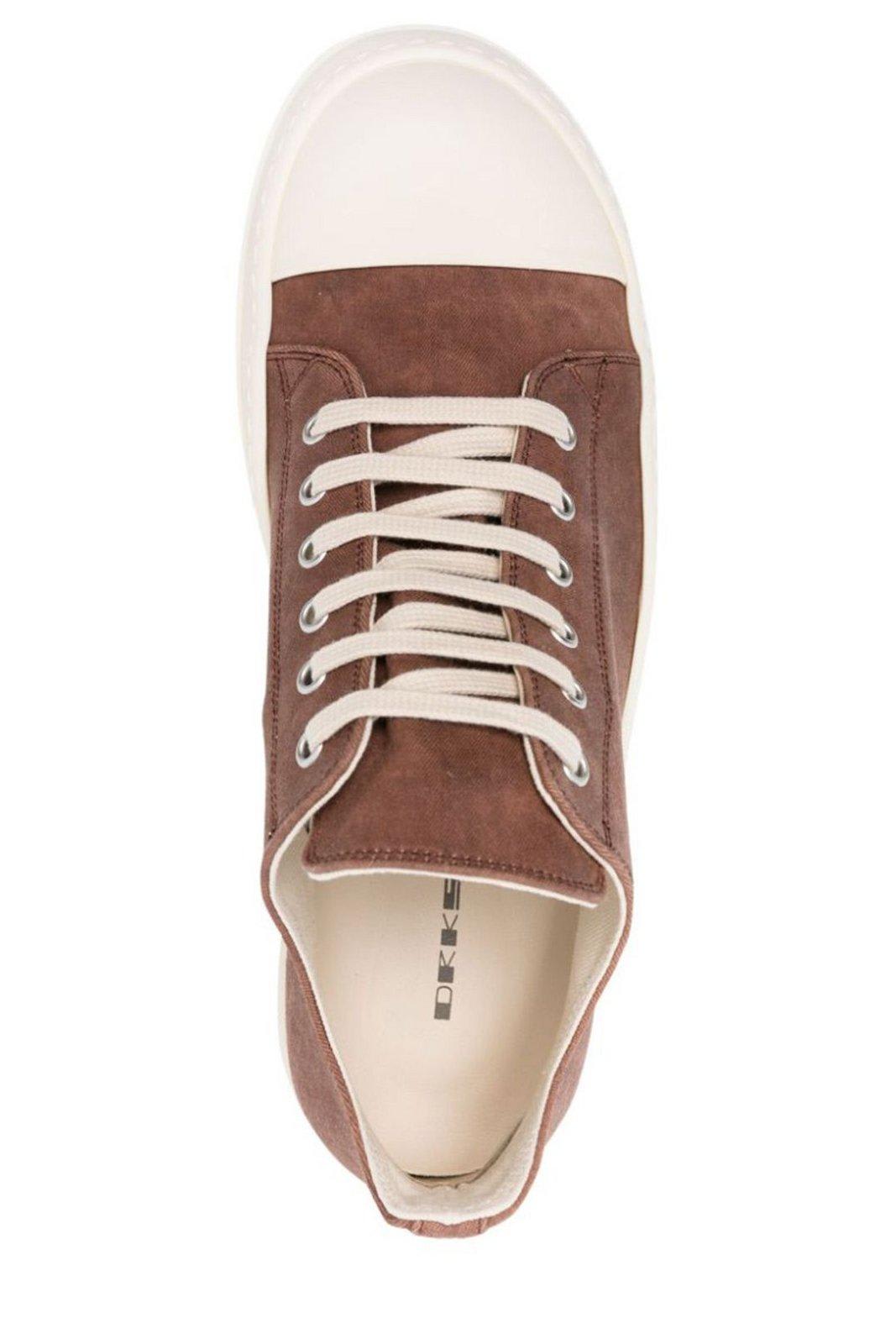 Shop Drkshdw Low-top Lace-up Sneakers In Brown