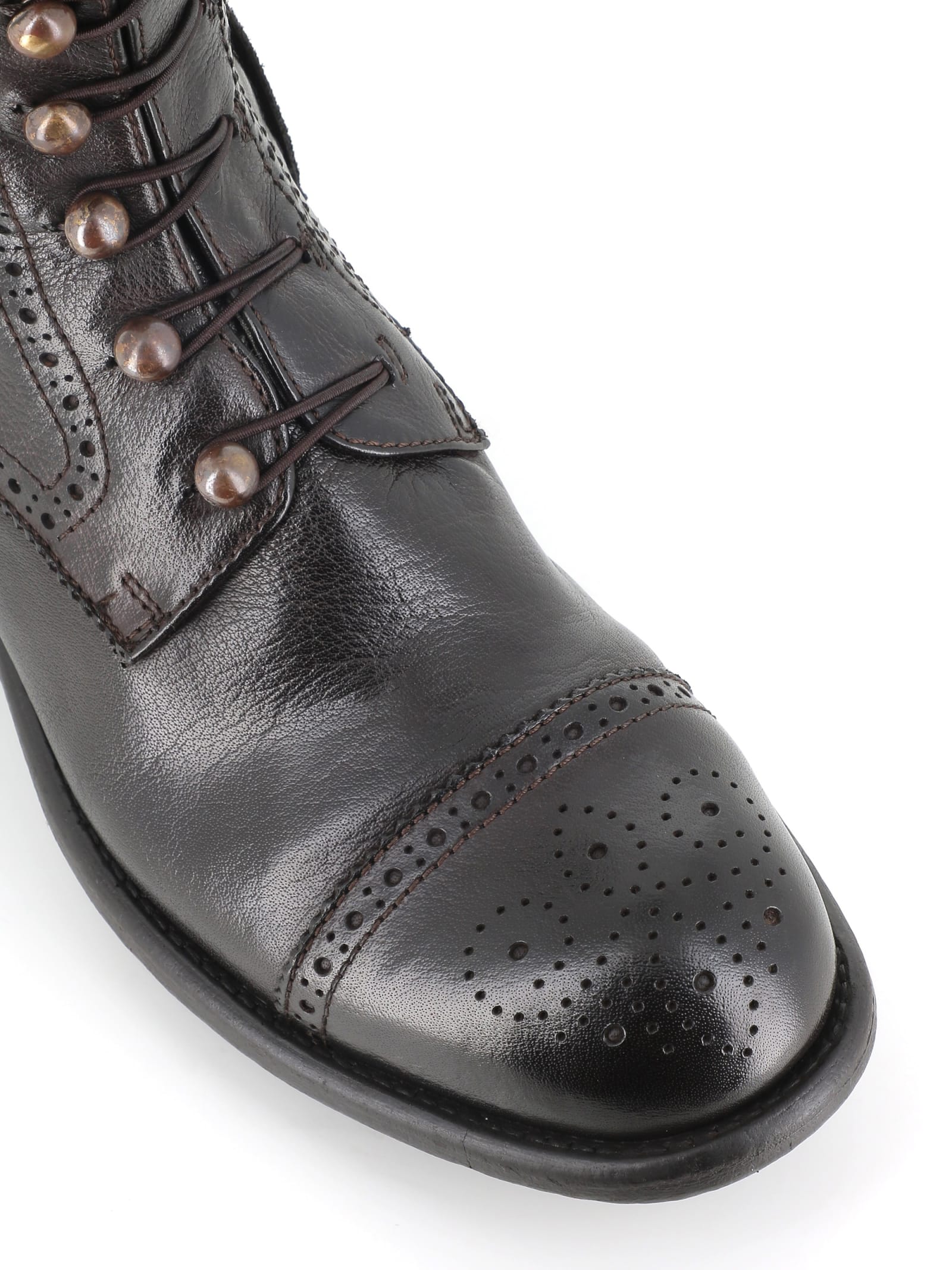 Officine Creative Lace-up Boot Calixte/023 In Ebony