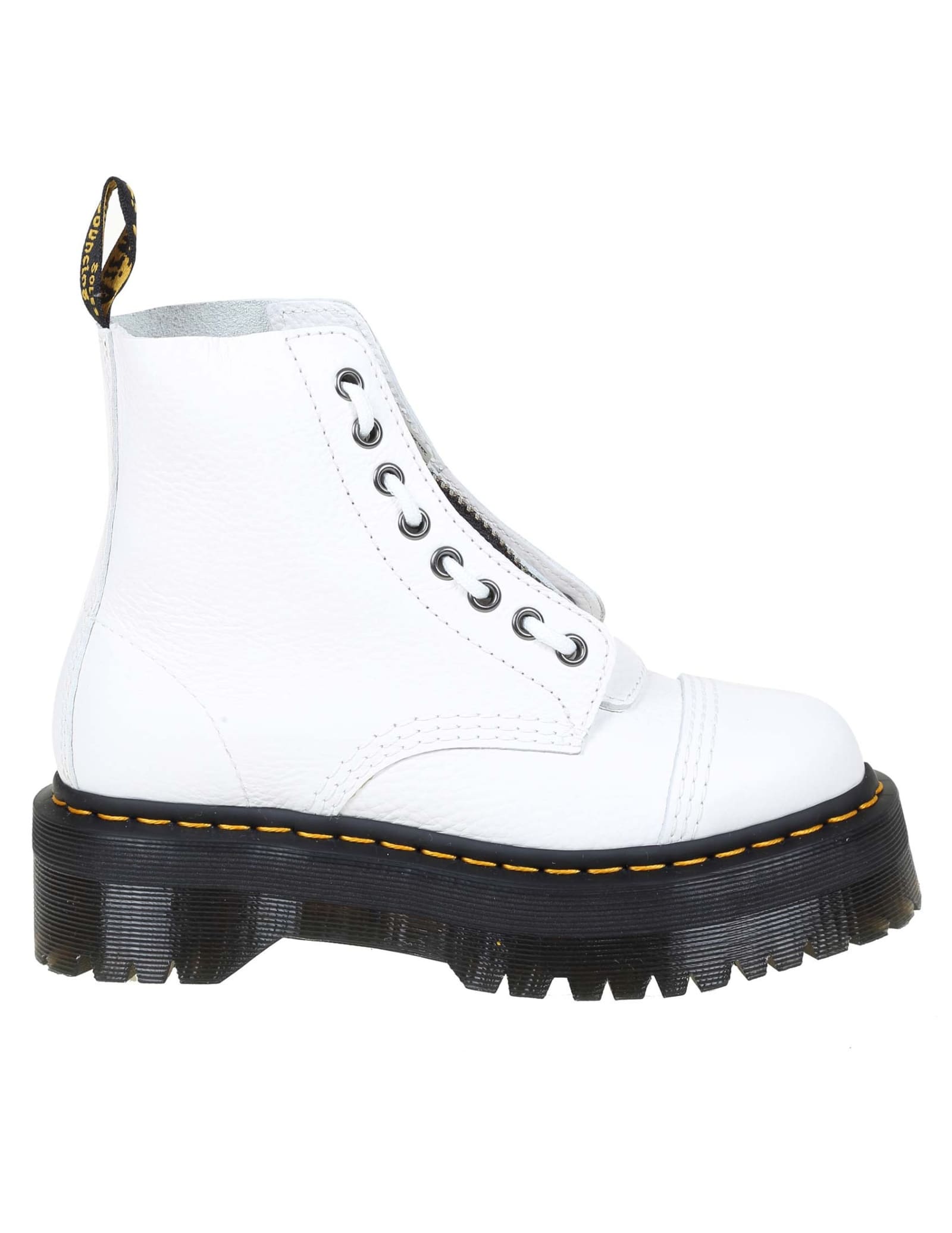 Dr. Martens Sinclair Boots In White Leather