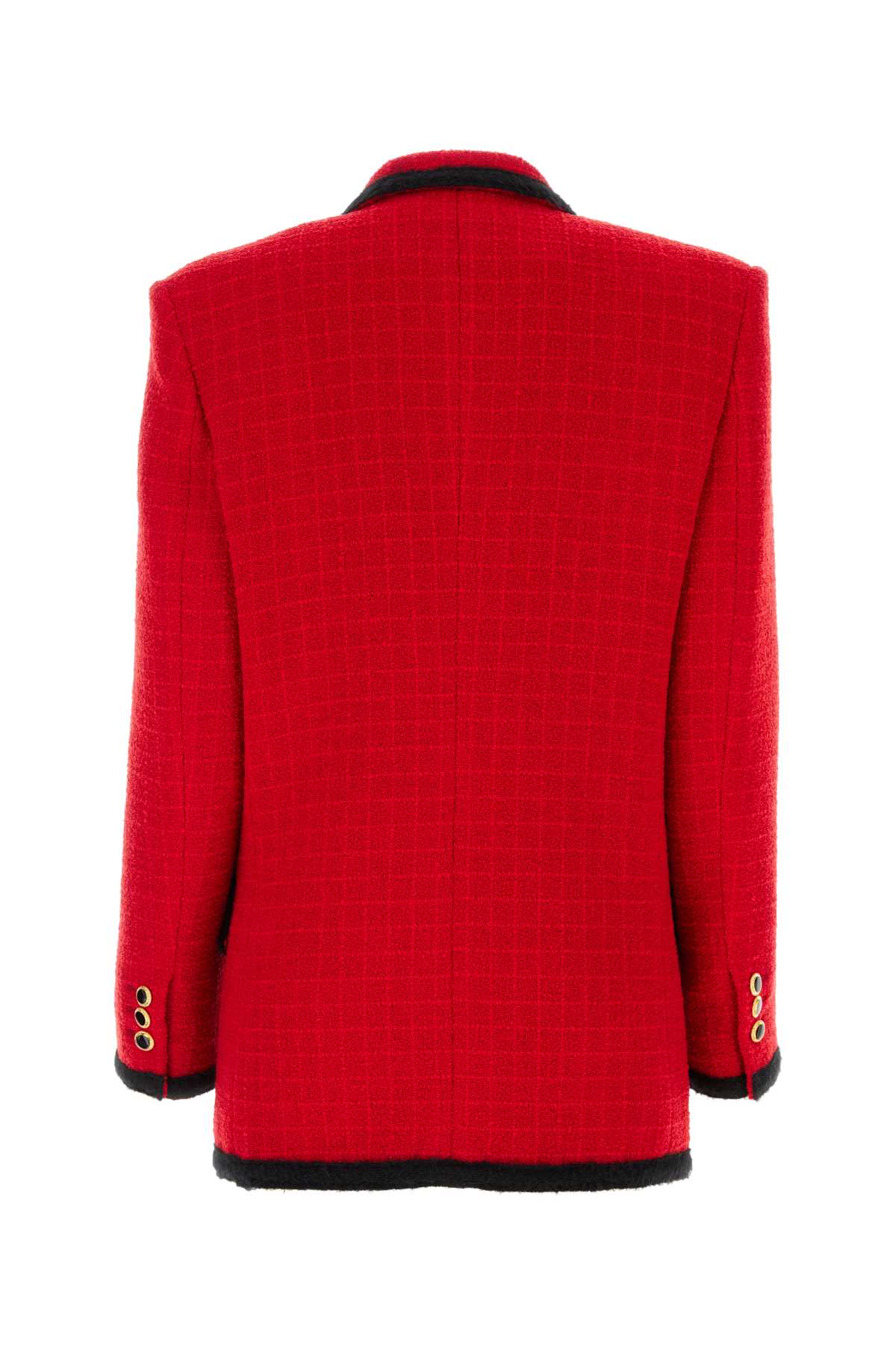 Alessandra Rich Red Tweed Jacket