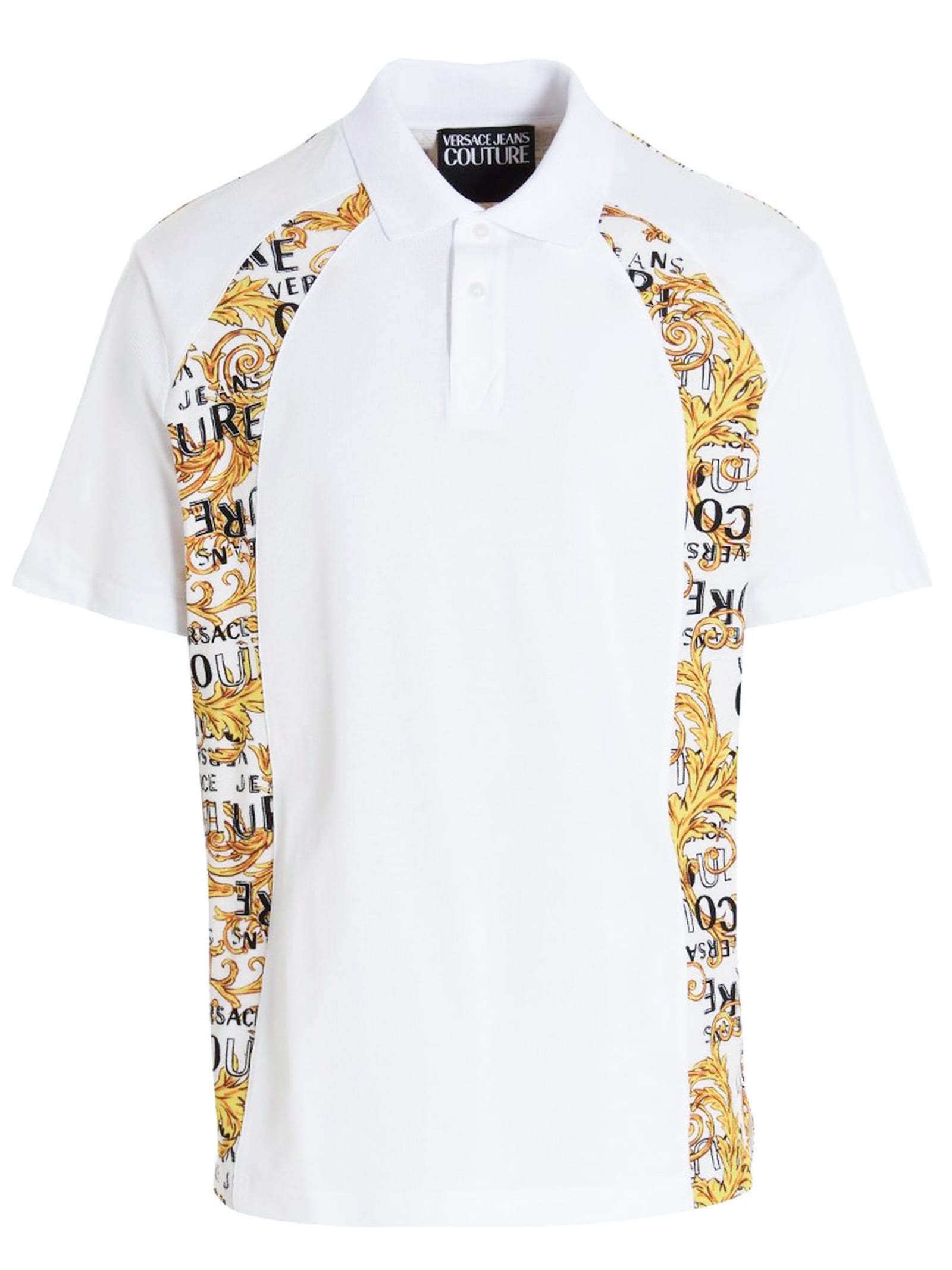 VERSACE JEANS COUTURE WHITE COTTON POLO SHIRT