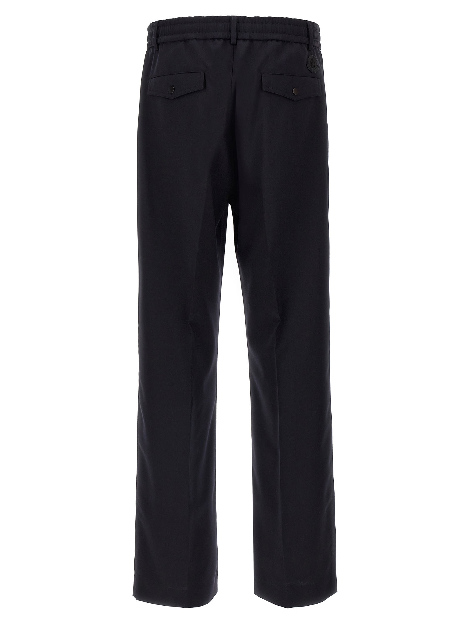 Moncler Logo Jogging Trousers In Blue