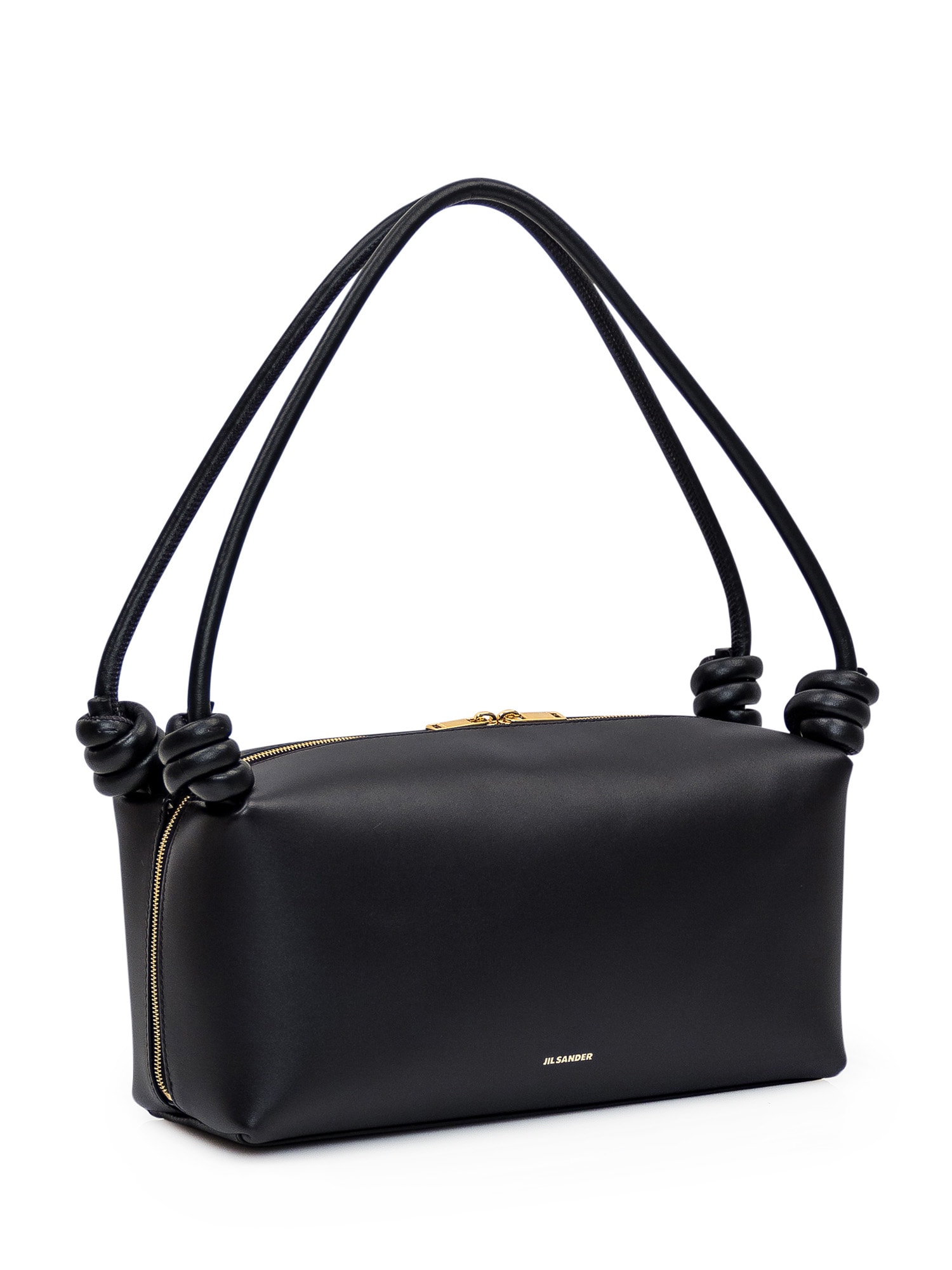 Shop Jil Sander Medium Giro Zip Bag In Black