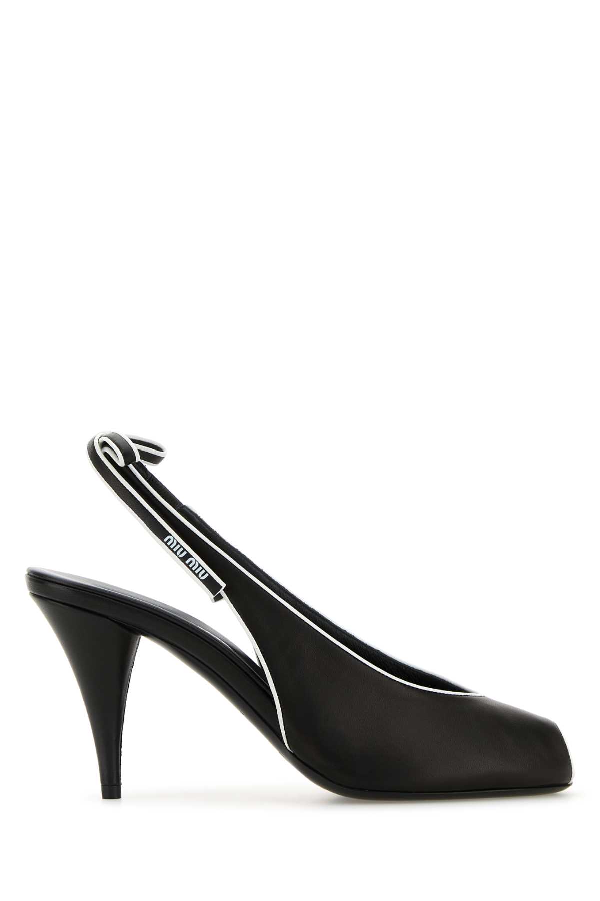 Black Nappa Leather Sandals
